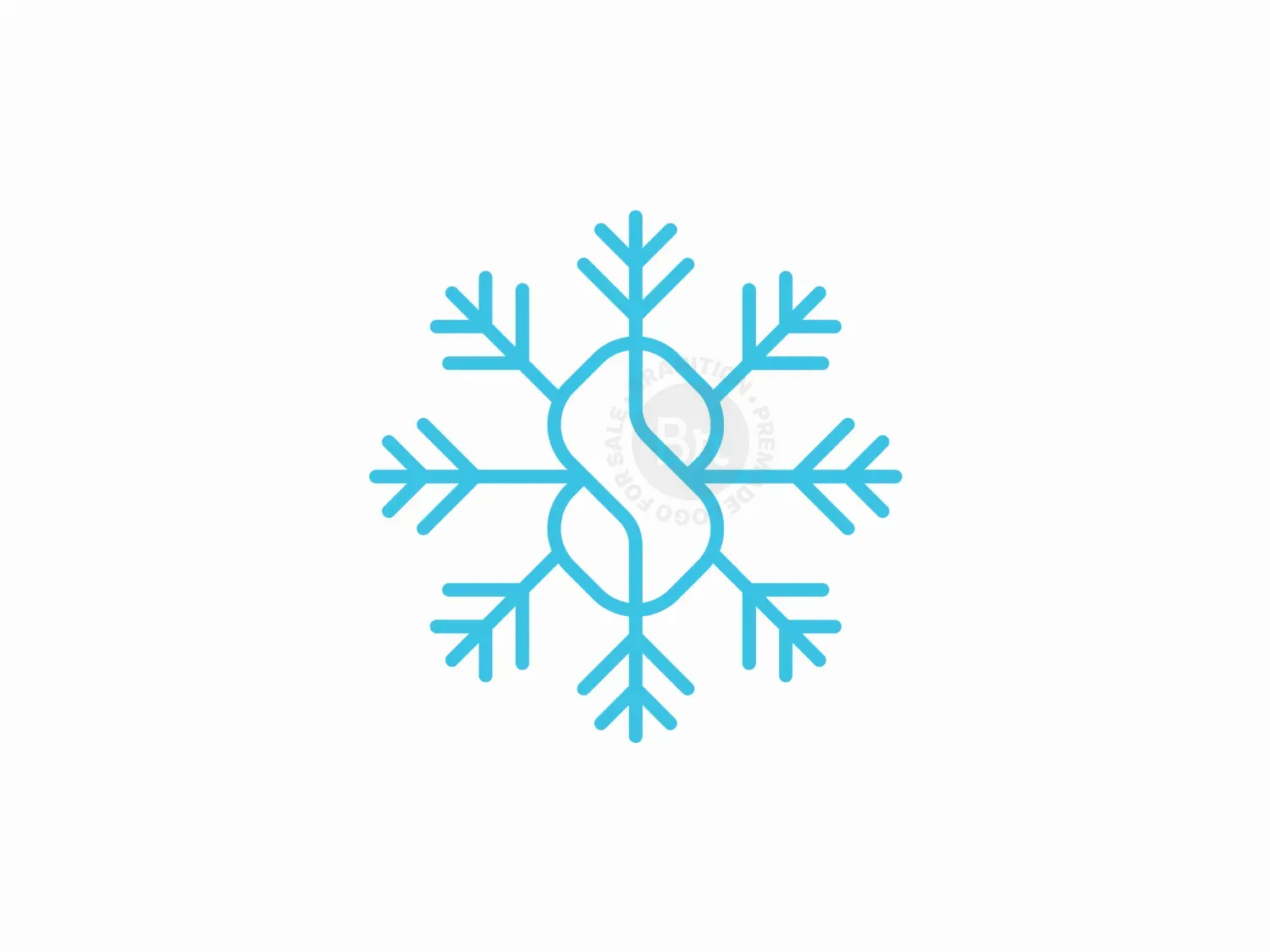 Minimal S Ice Flake Logo