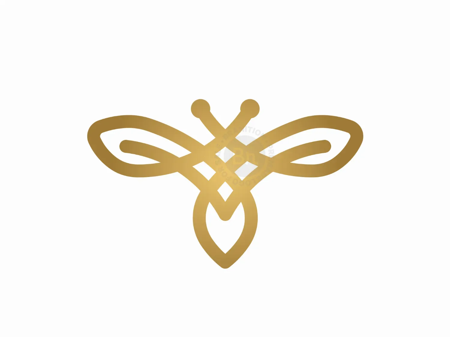 Linear Luxury Bee Logo
