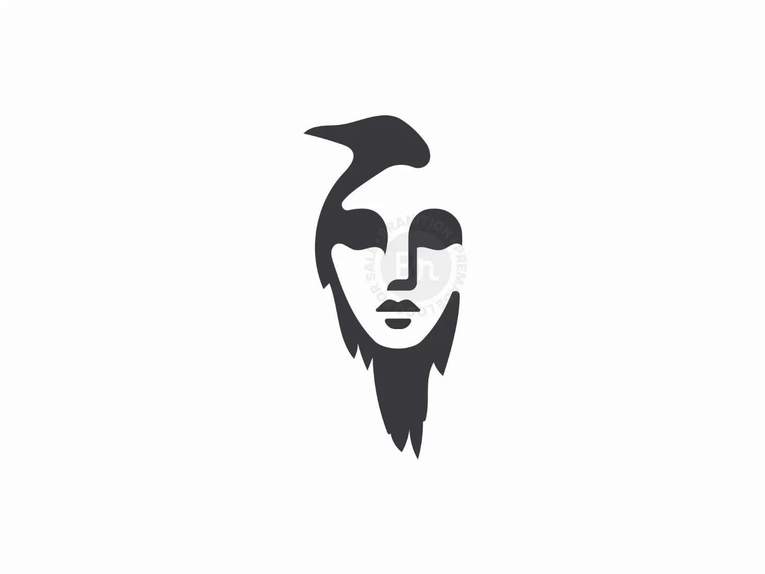 Minimal Crow Girl  Logo