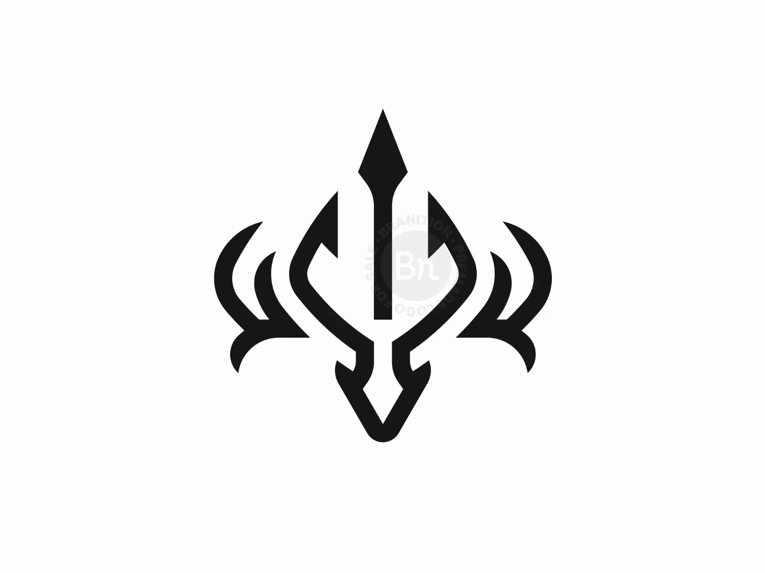 Antler Deer Trident Logo