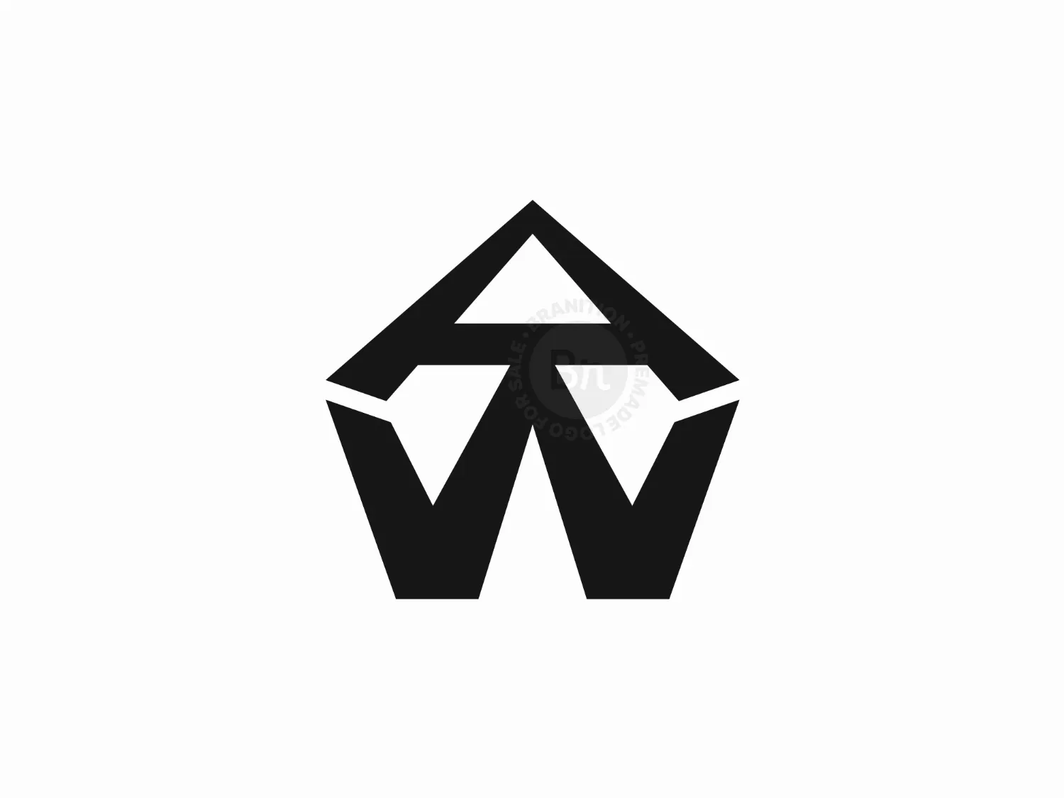 initial w logo 0