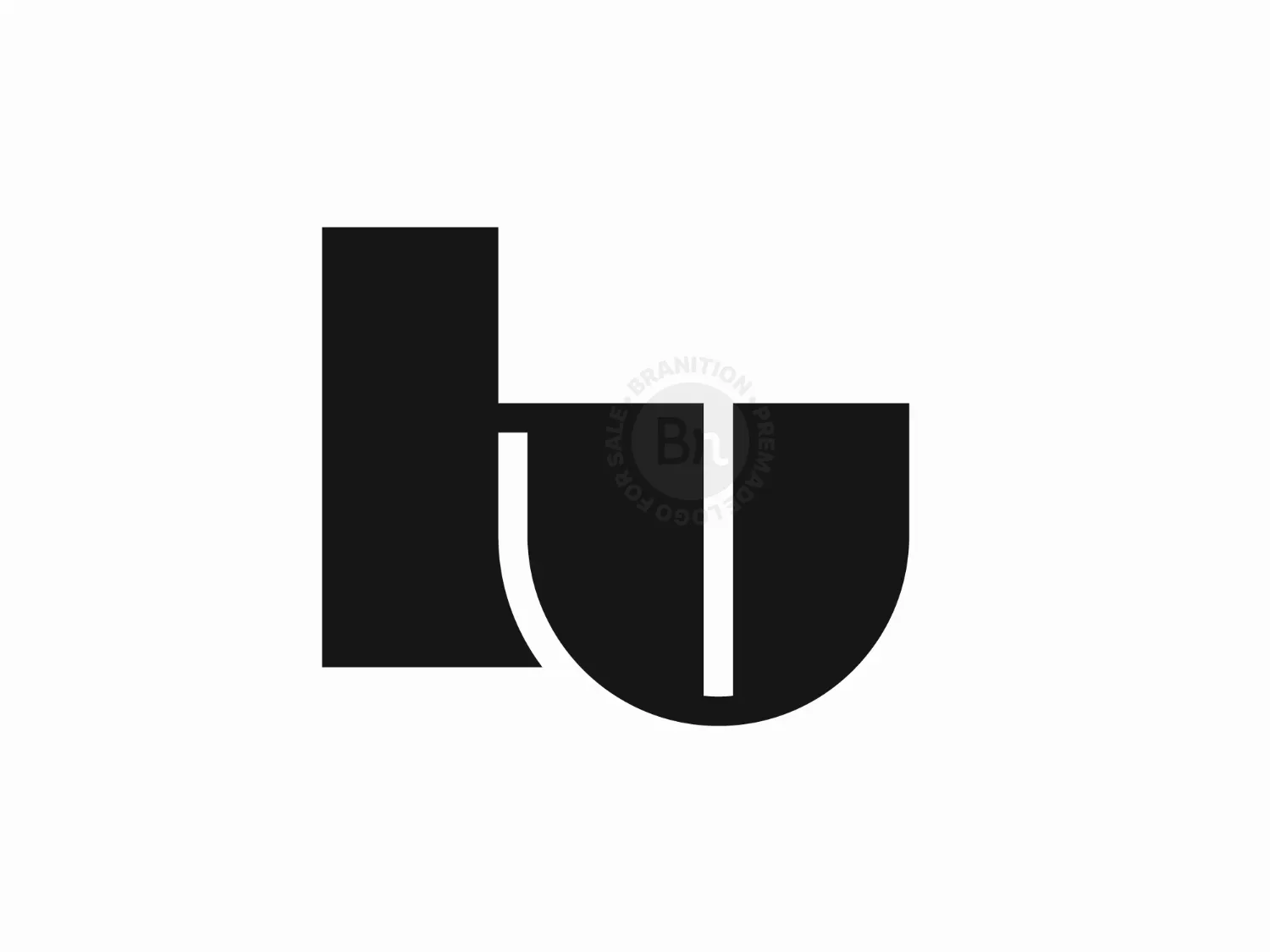Letter HU Or UH Logo