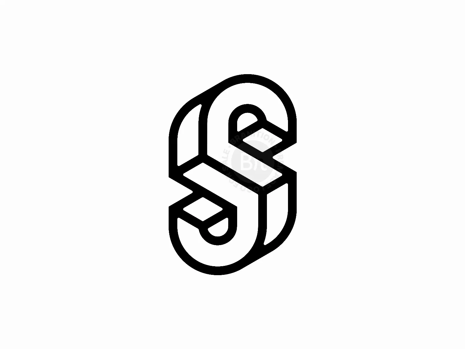 Letter S Geometric Strong Line Logo