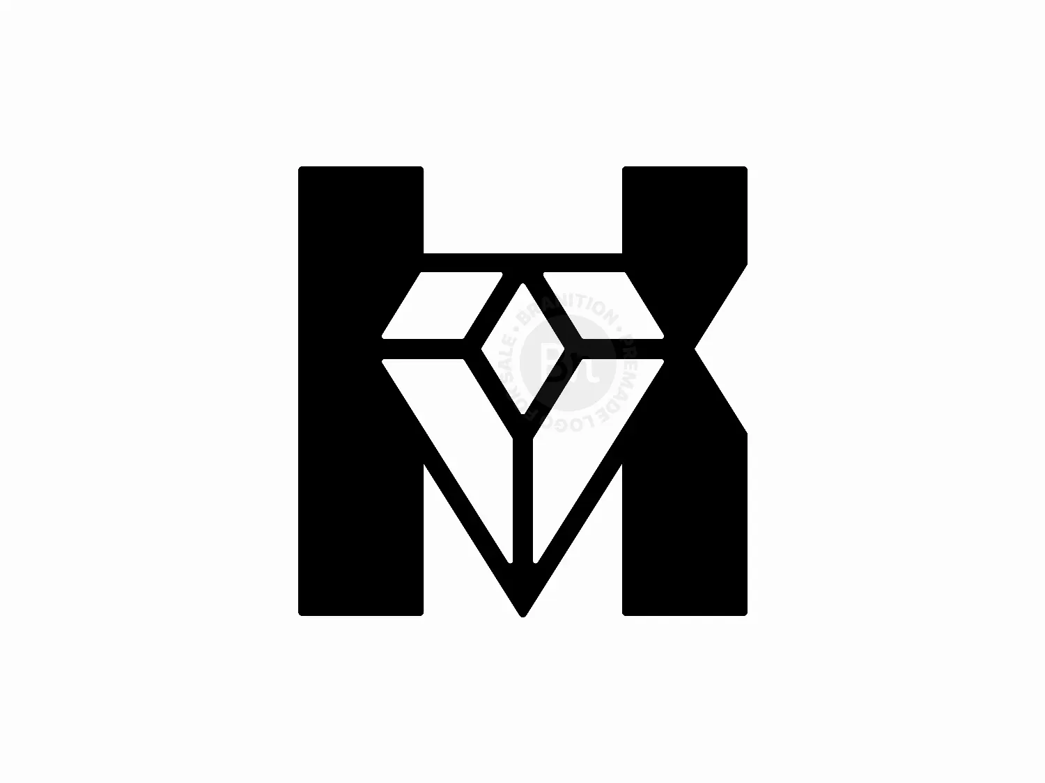 Letter K Diamond Monogram Logo