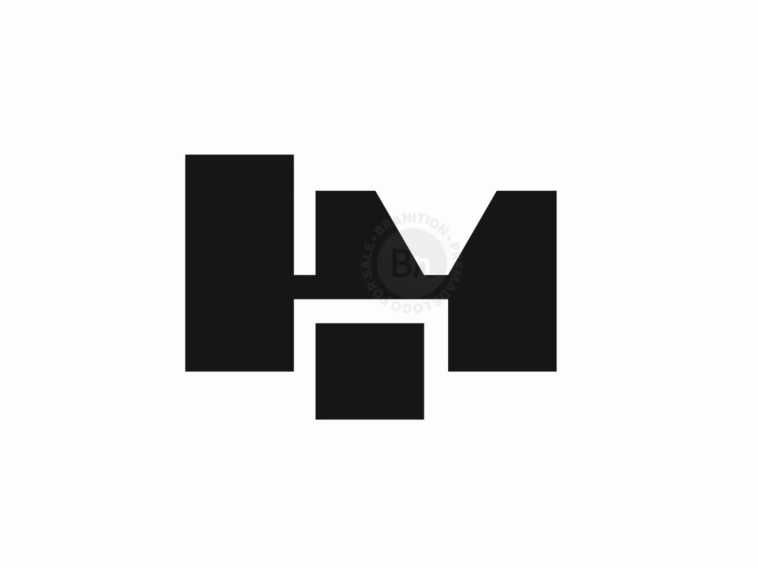 Letter HM Or MH Logo