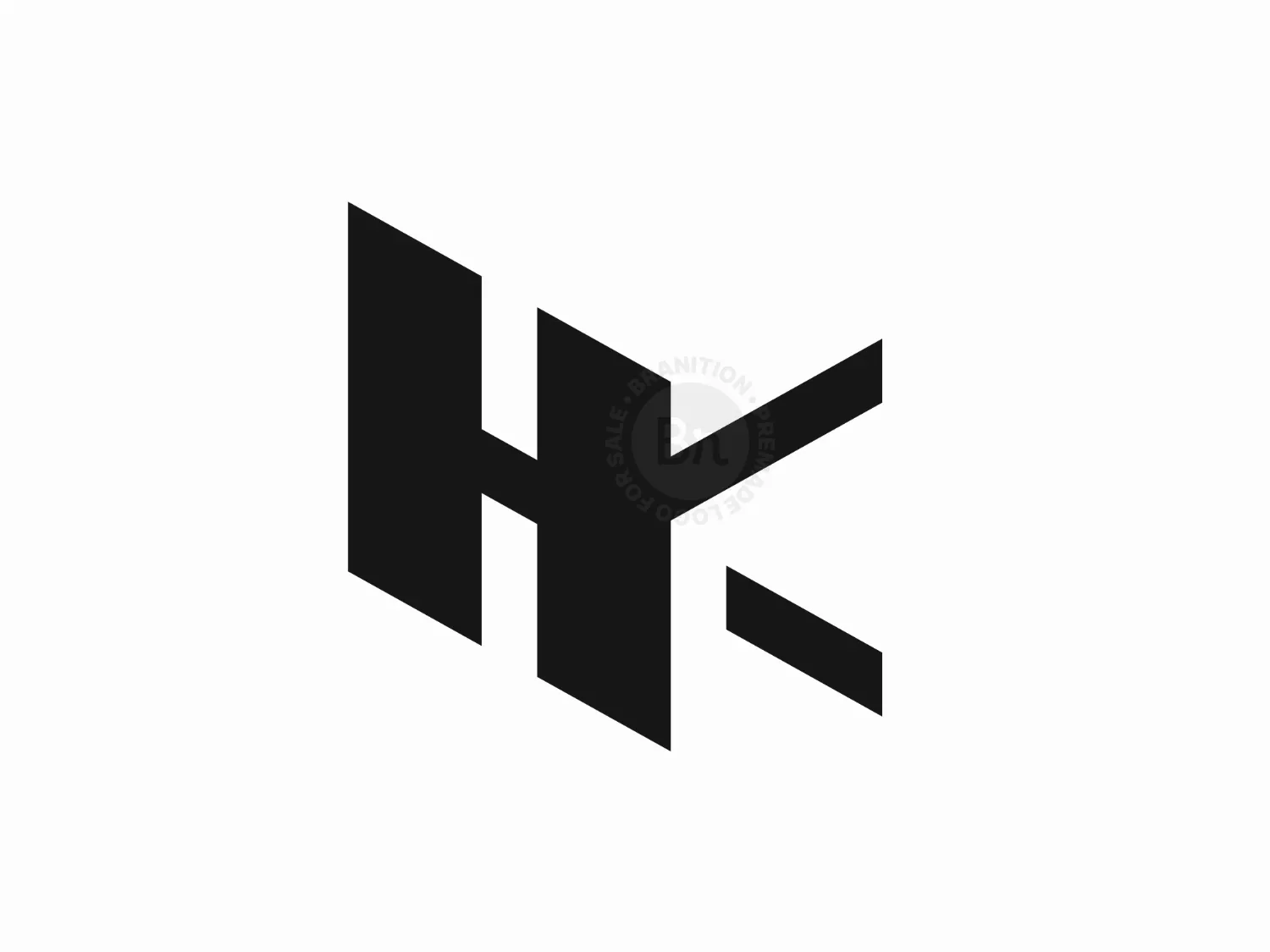 Letter HK Or KH Logo