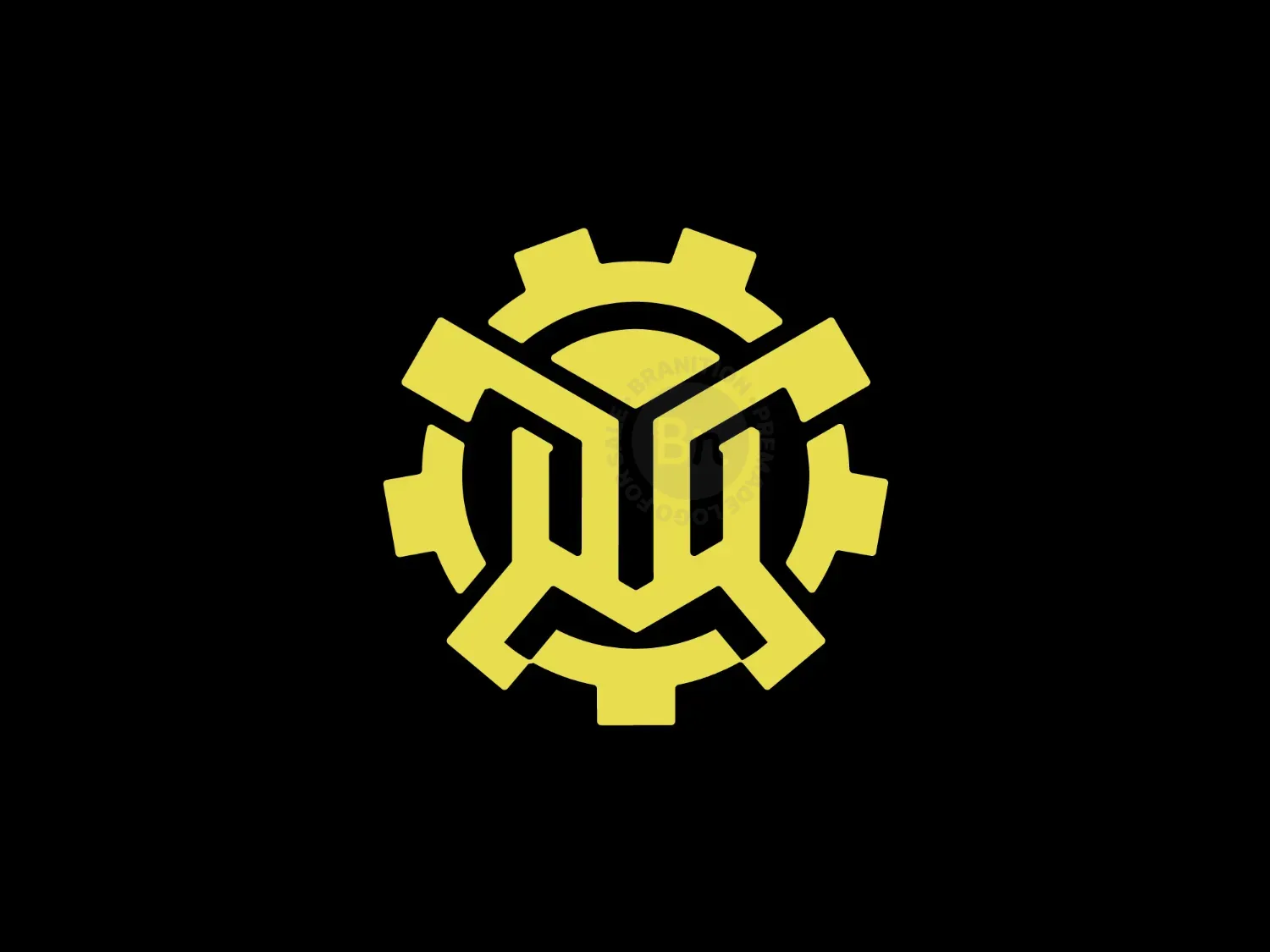 Hardworking Ant Or Ant Gear Logo