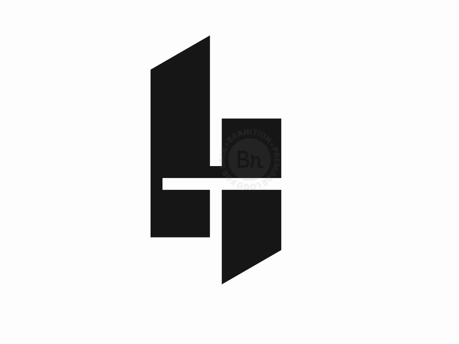 Letter HI Or IH Logo