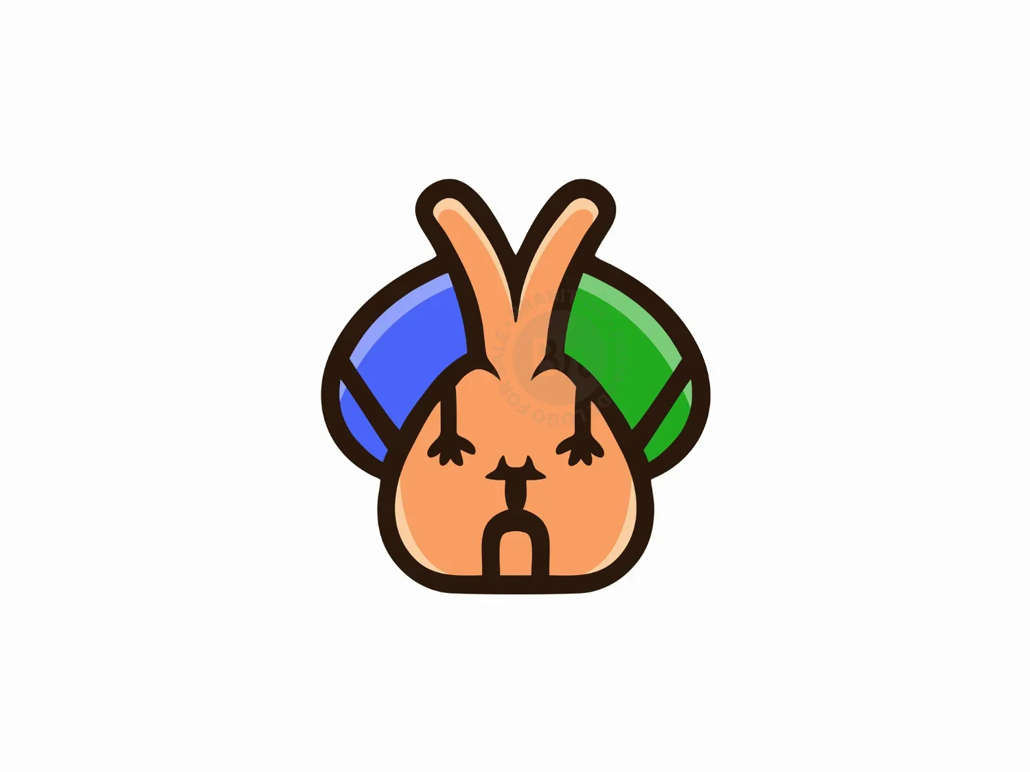 Mystical Peekaboo Mushroom Rabbit