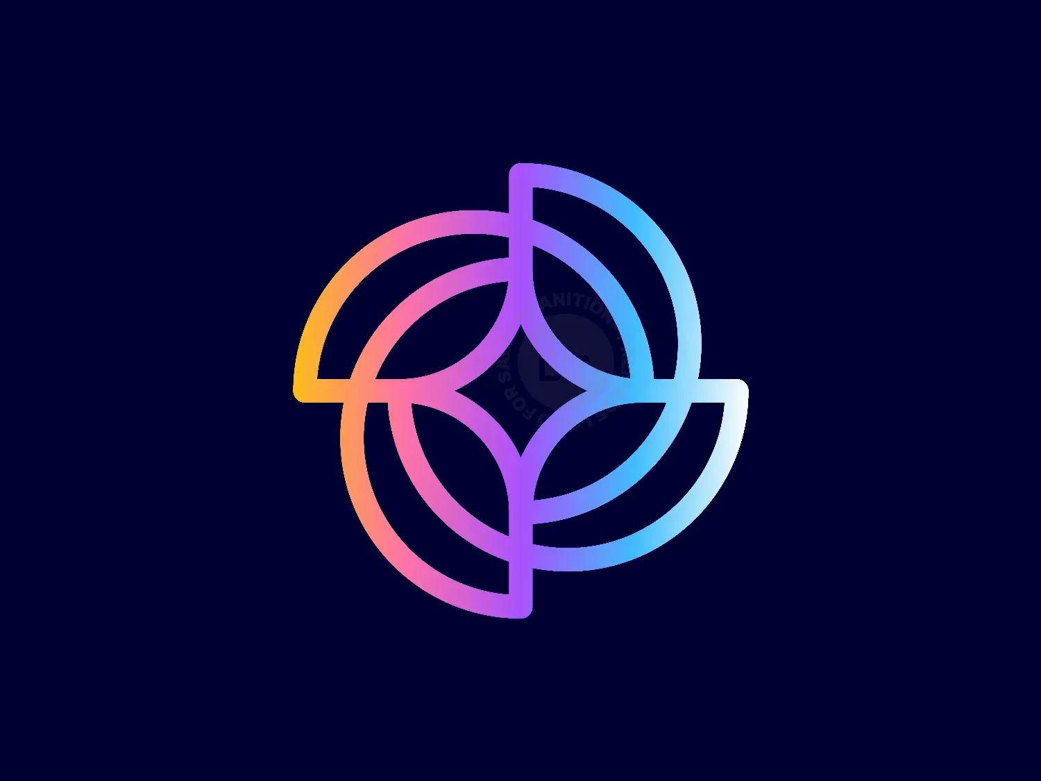 Abstract Gradient Tech Logo Icon
