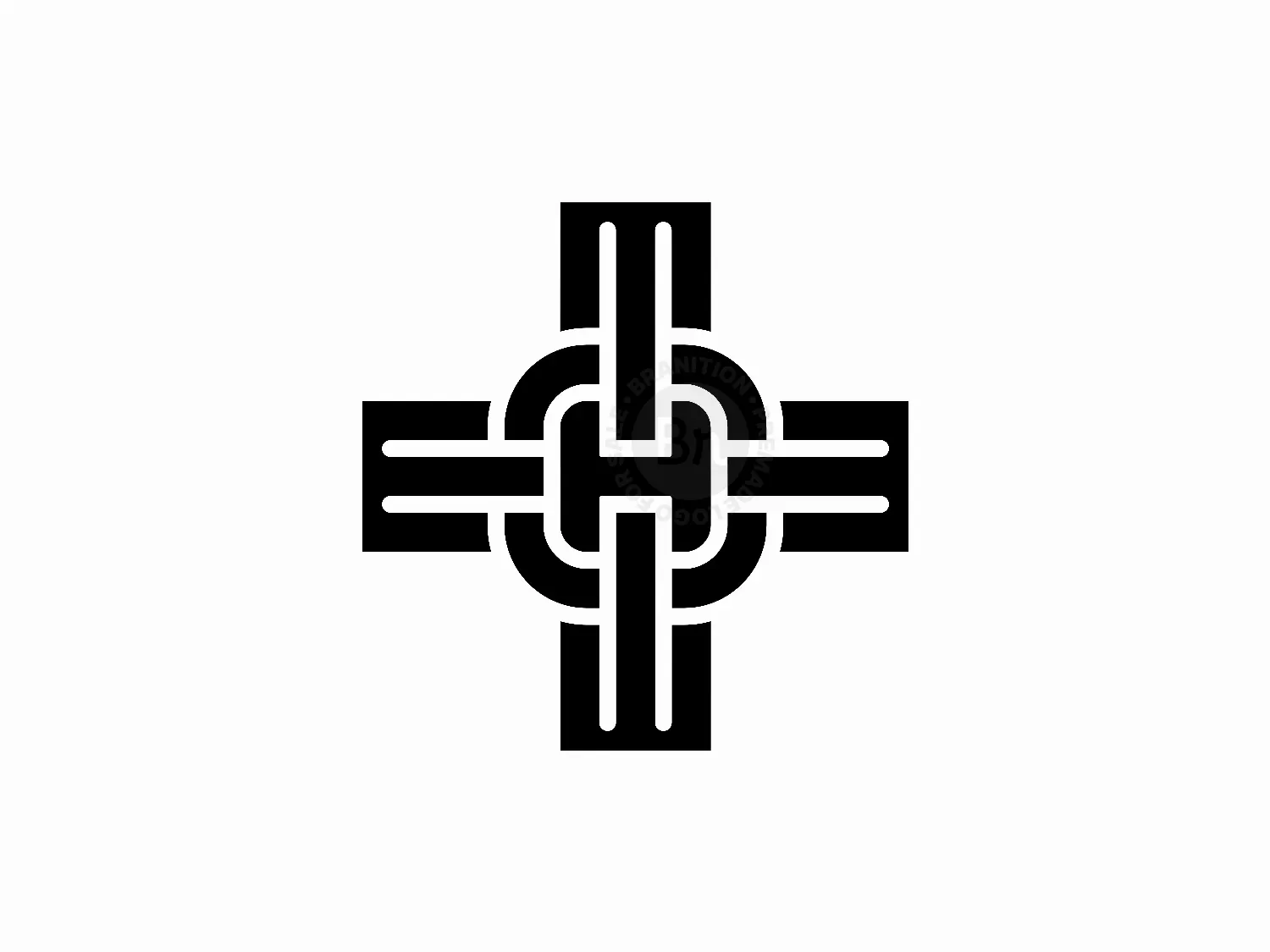 Letter H Plus Knot Medical Logo