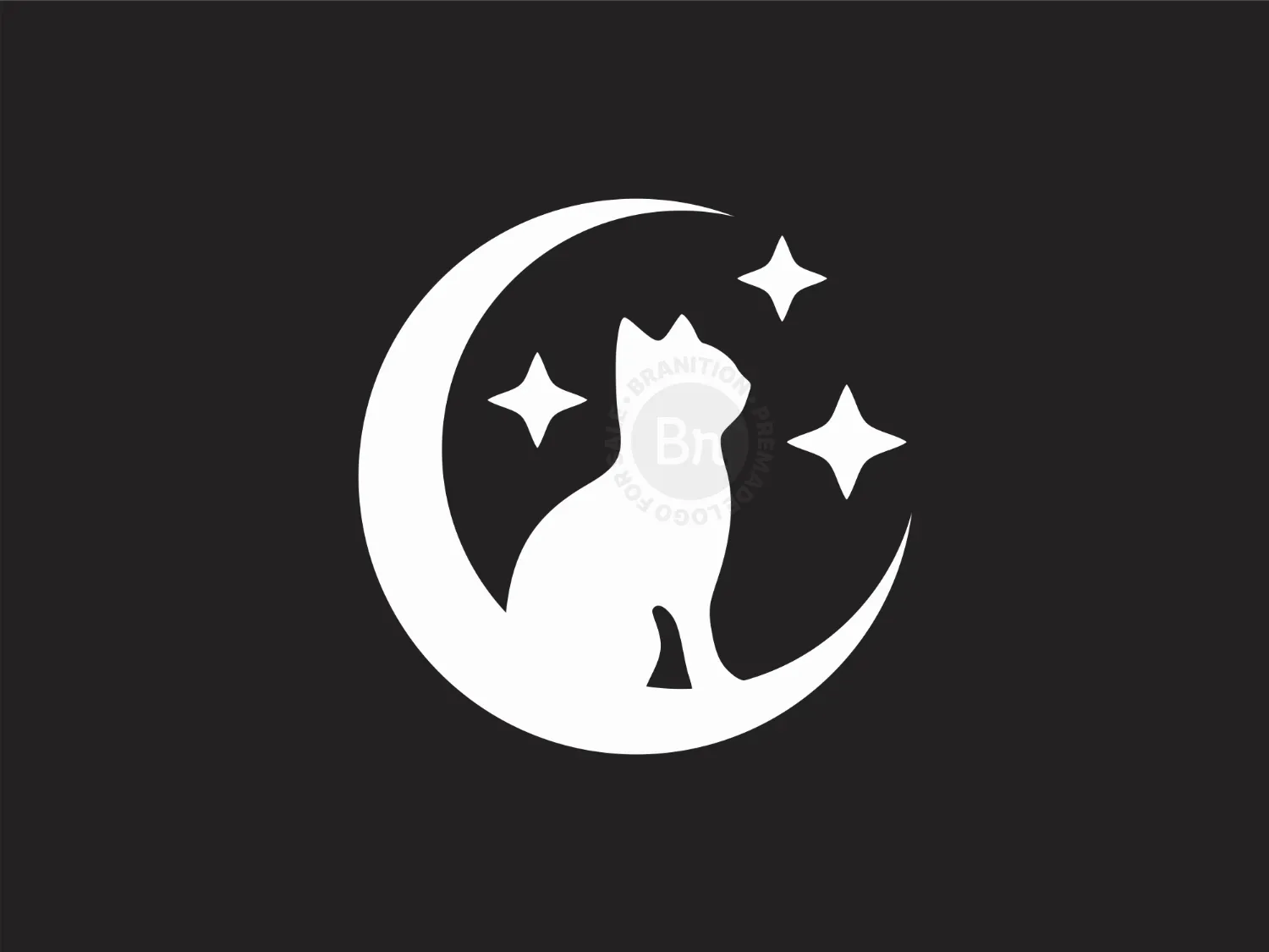 Mystic Cat Moon Logo