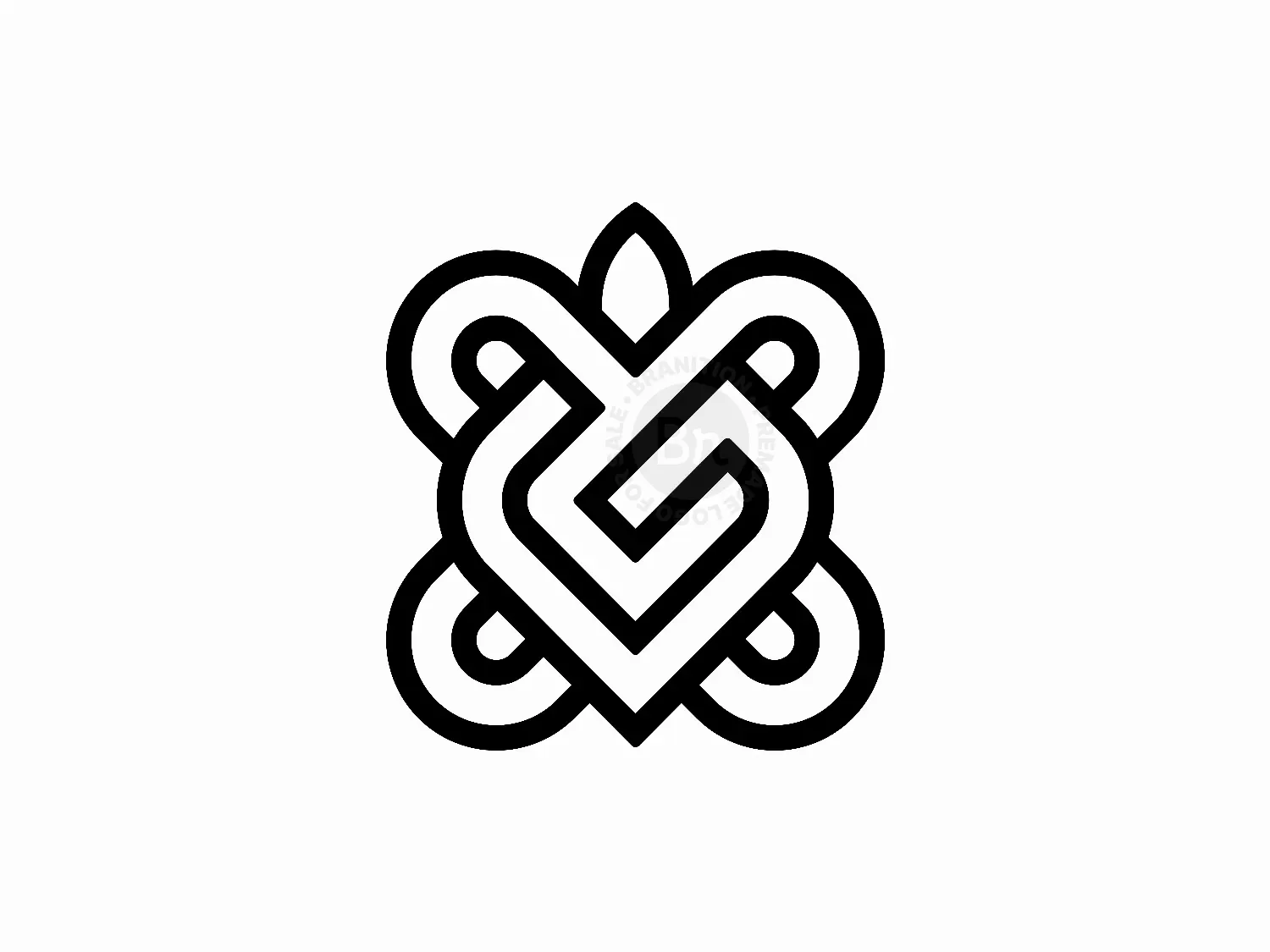 Letter G Turtle Knotwork Logo
