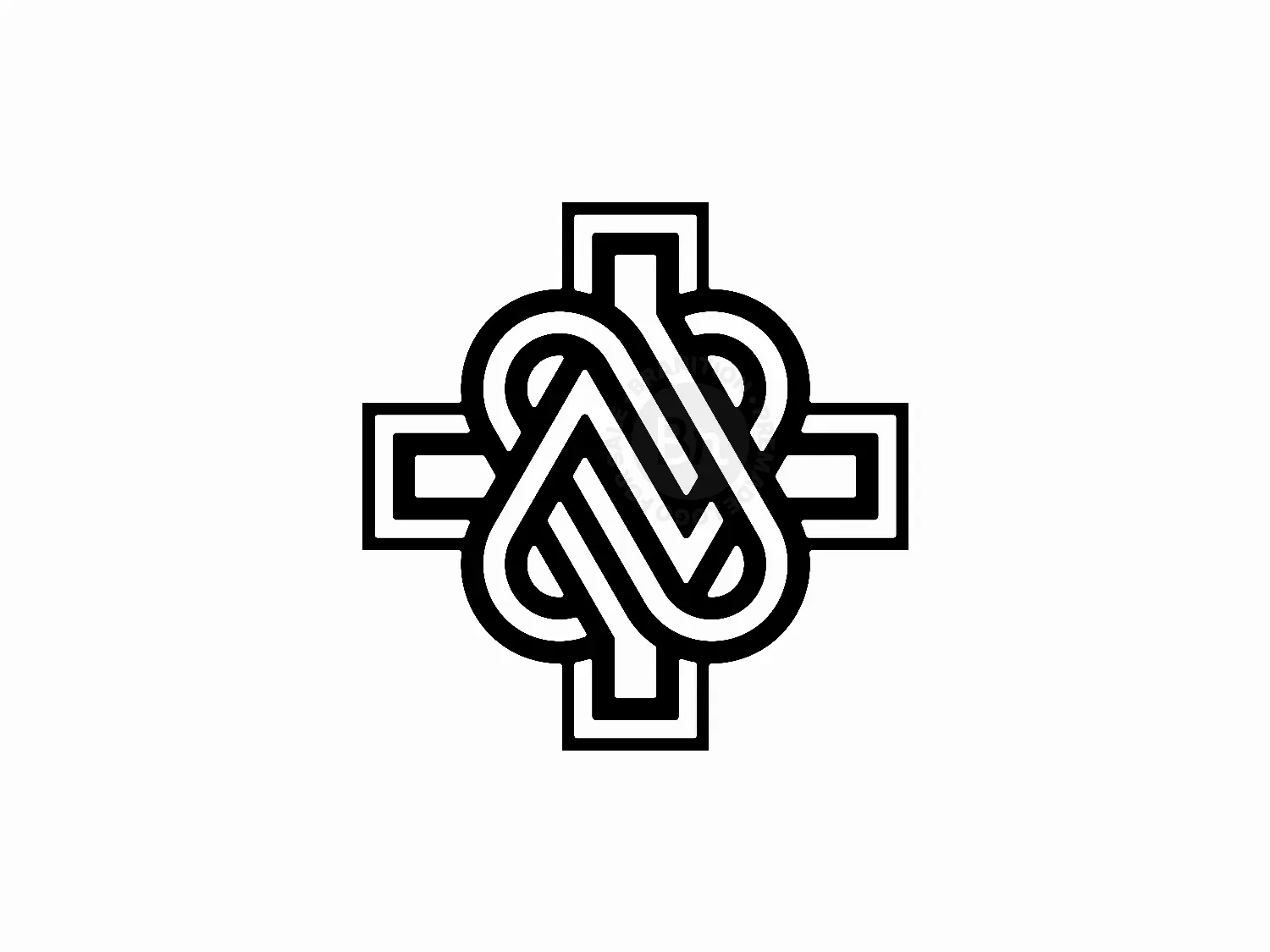Letter N Medical Knotwork Logo