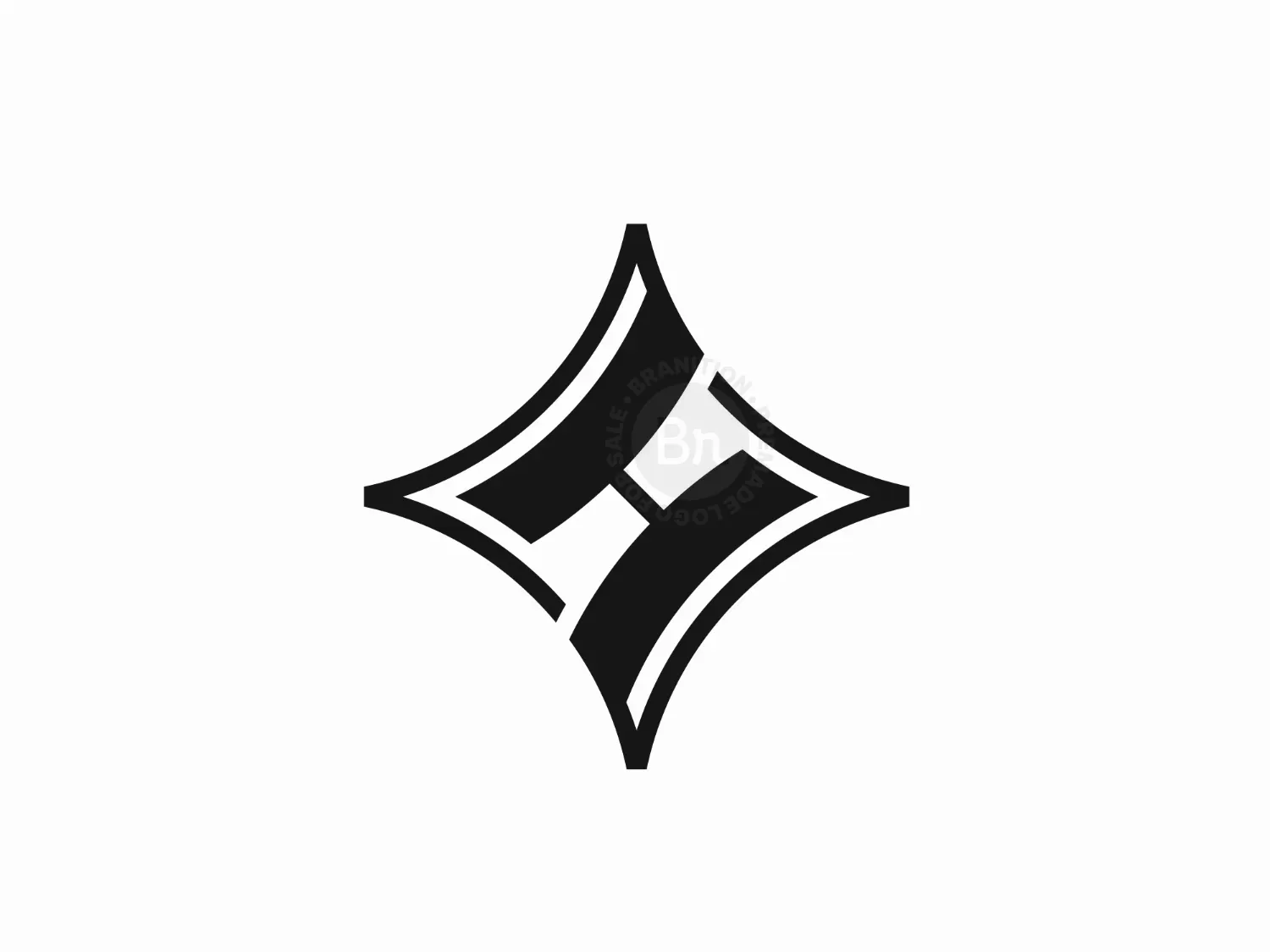 Letter H Star Logo