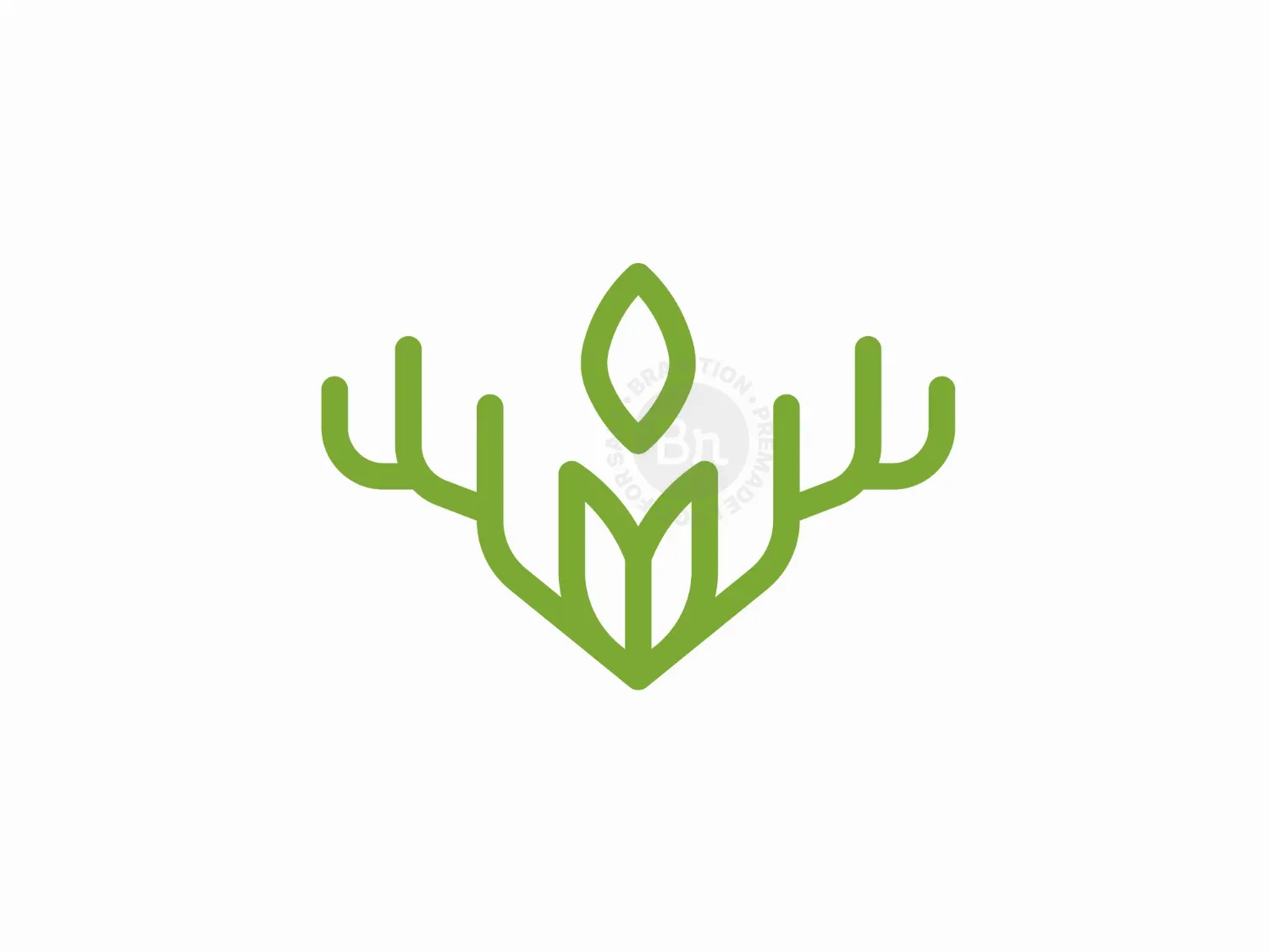 Deer Antler Nature Logo