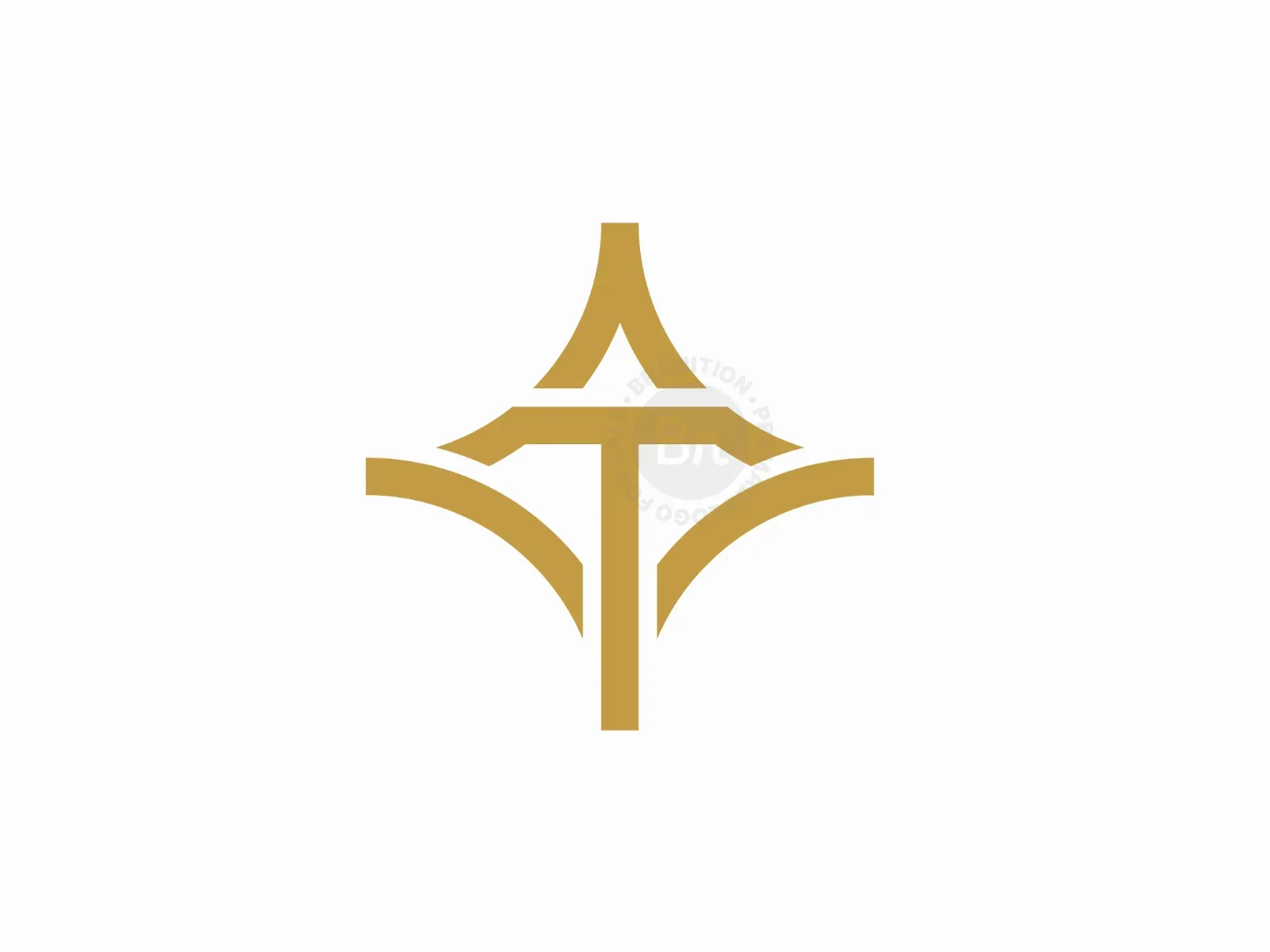 Letter T Or TA Star Logo
