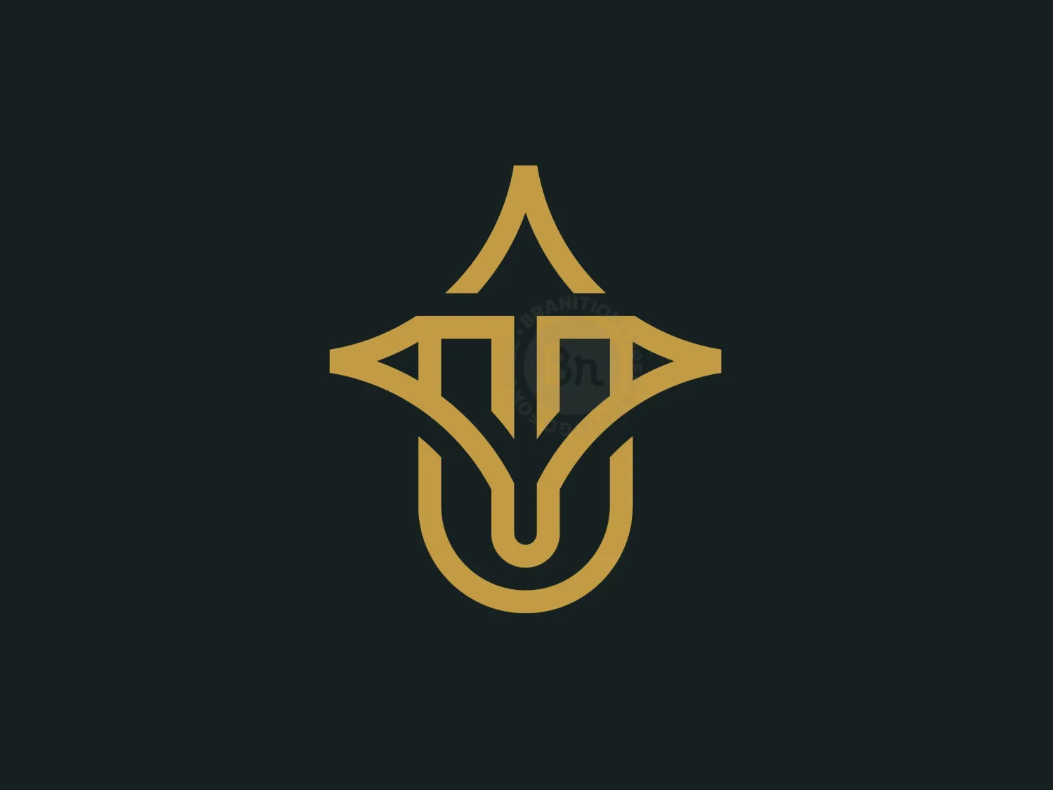 Letter U Star Logo