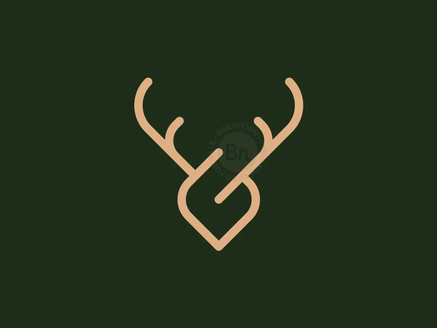 Elegant G Antler Logo
