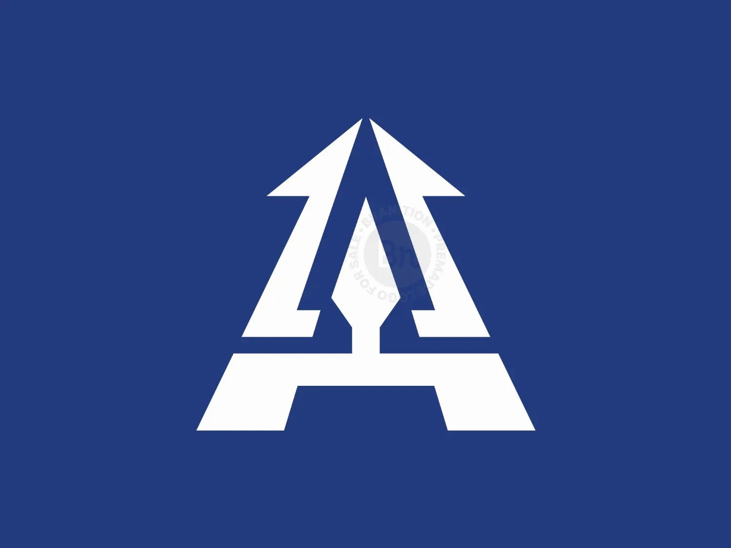 Letter A Trident Logo