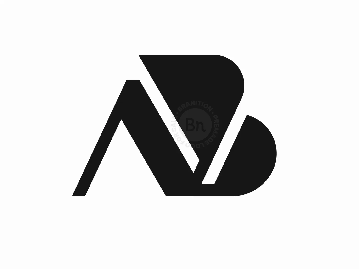 Letter NB Or BN Logo