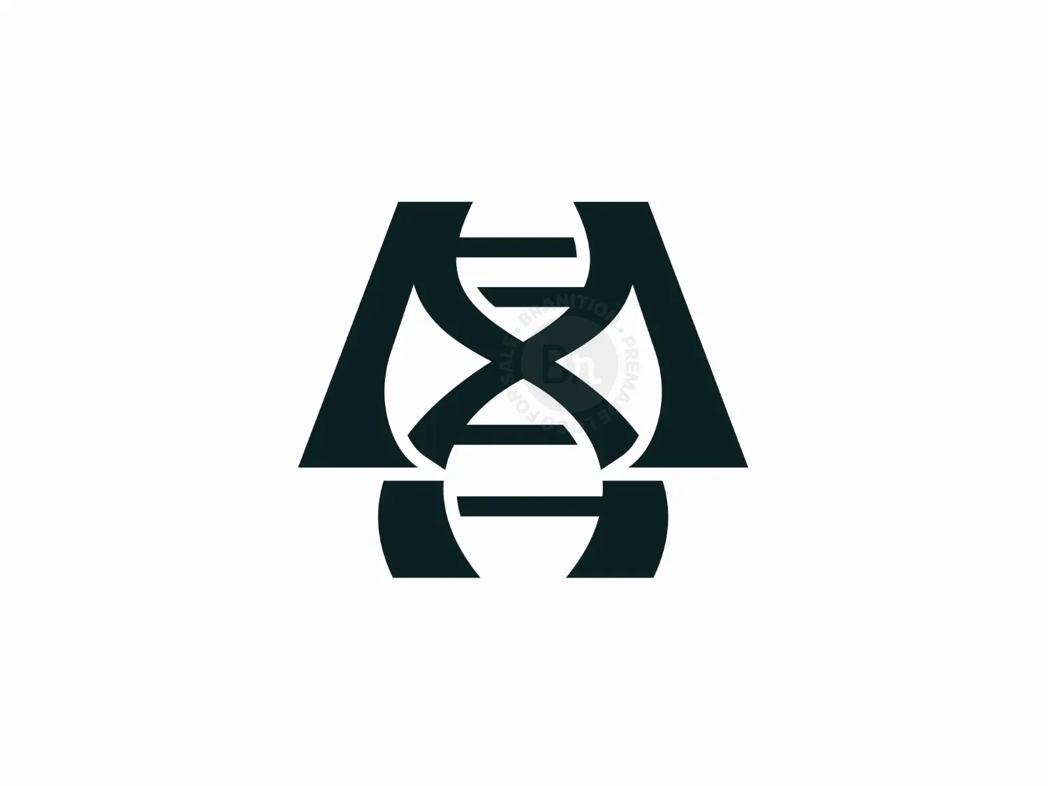 Letter M DNA Helix Logo