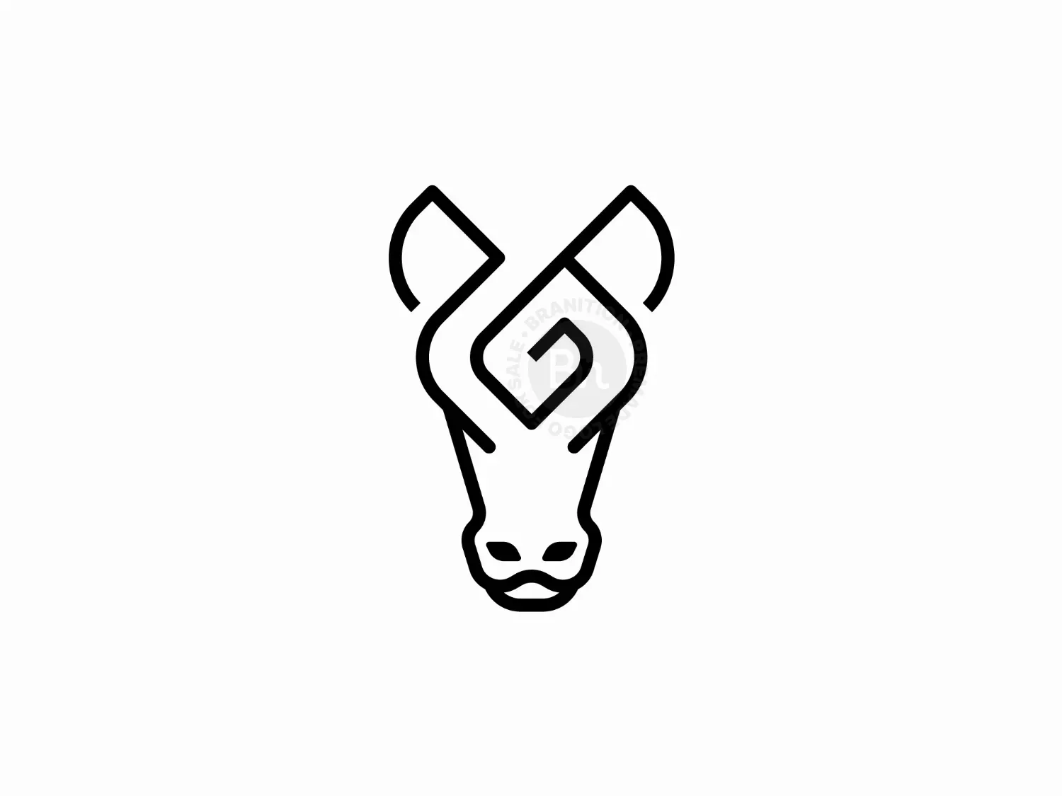 Minimal Horse Letter G Logo