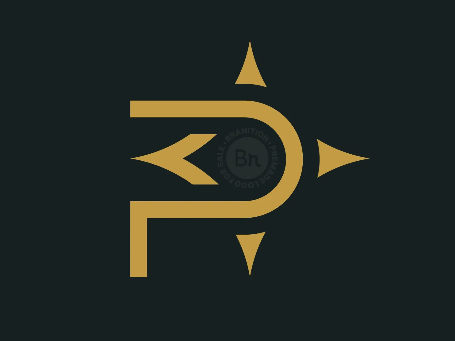 Letter P North Star Logo