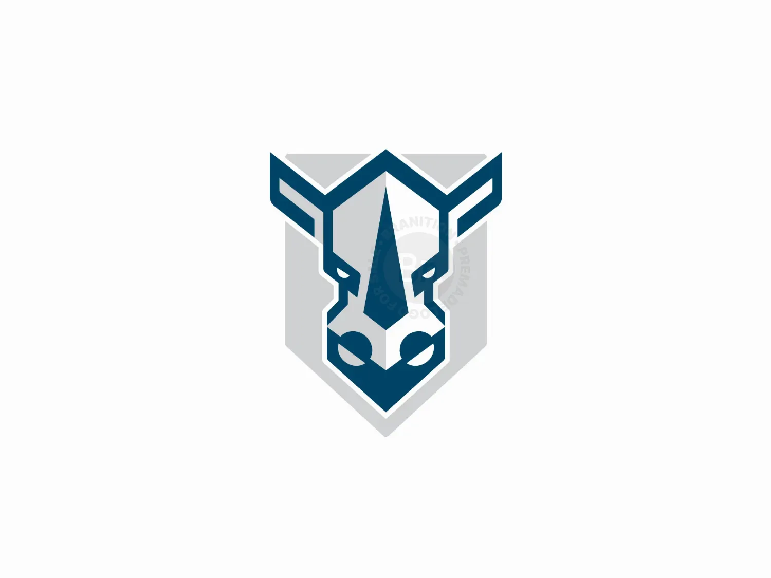 Rhino Head Armor Defense Logo