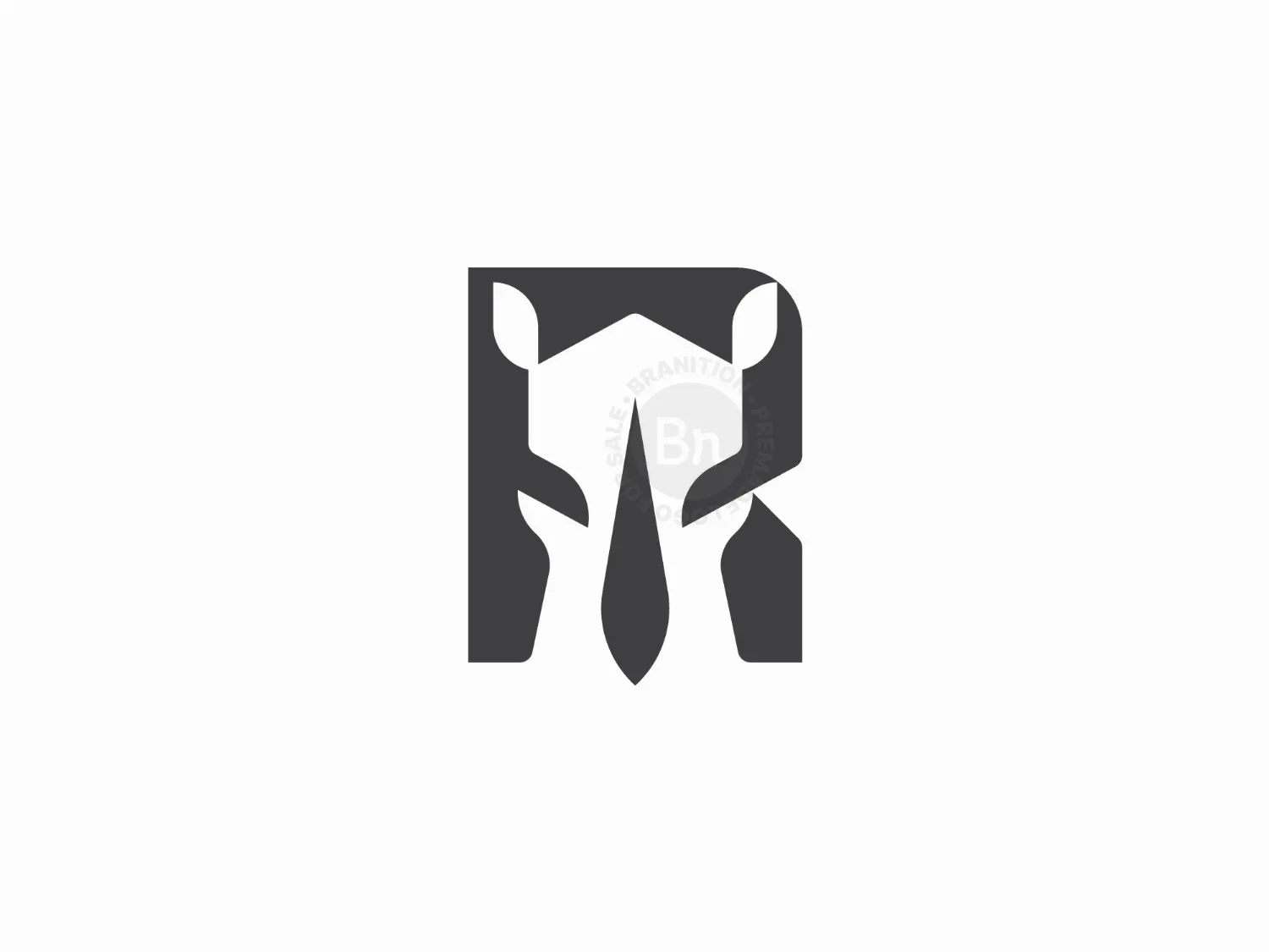 R Rhino Face Logo