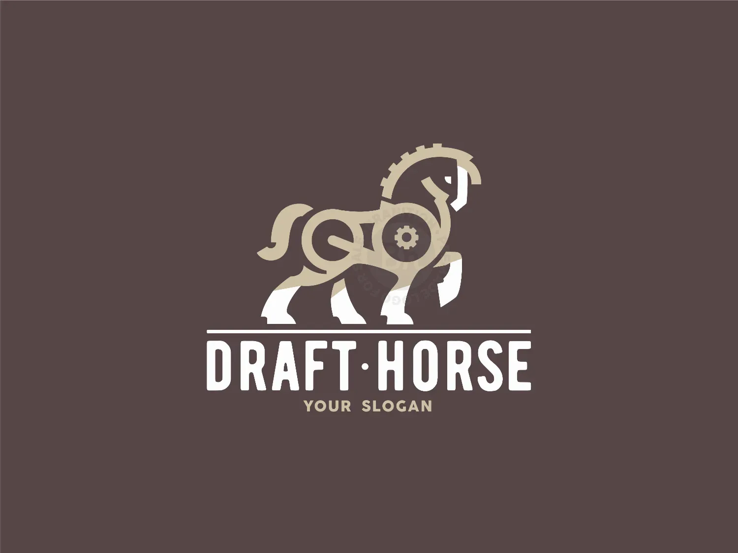 Draft Horse Or Work Horse Logo