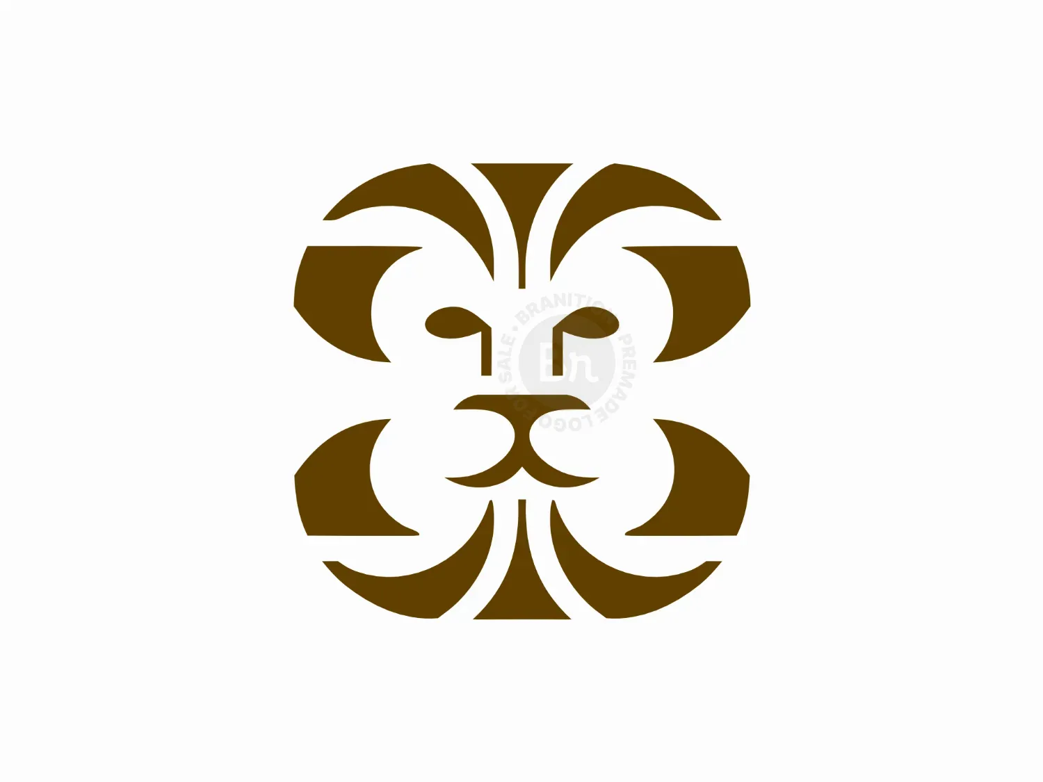Lion Round Square Abstract