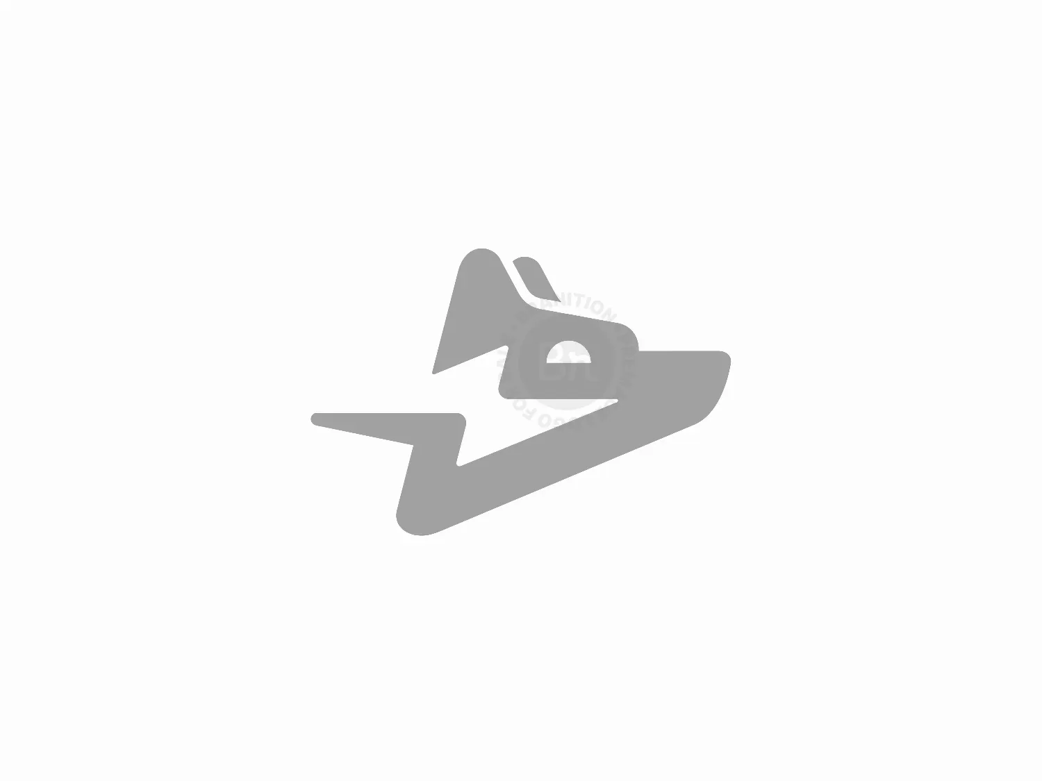 Wolf Or Dog Lightning Bolt Logo.