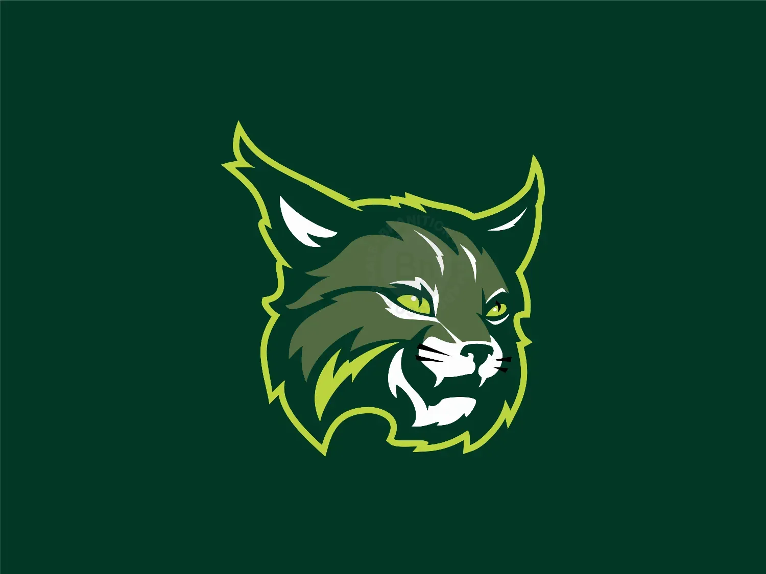 Green Wildcat Sport Logo Mark