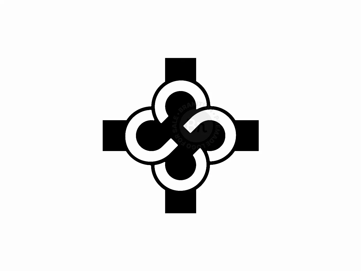 Letter H Plus Medical Infinity Logo