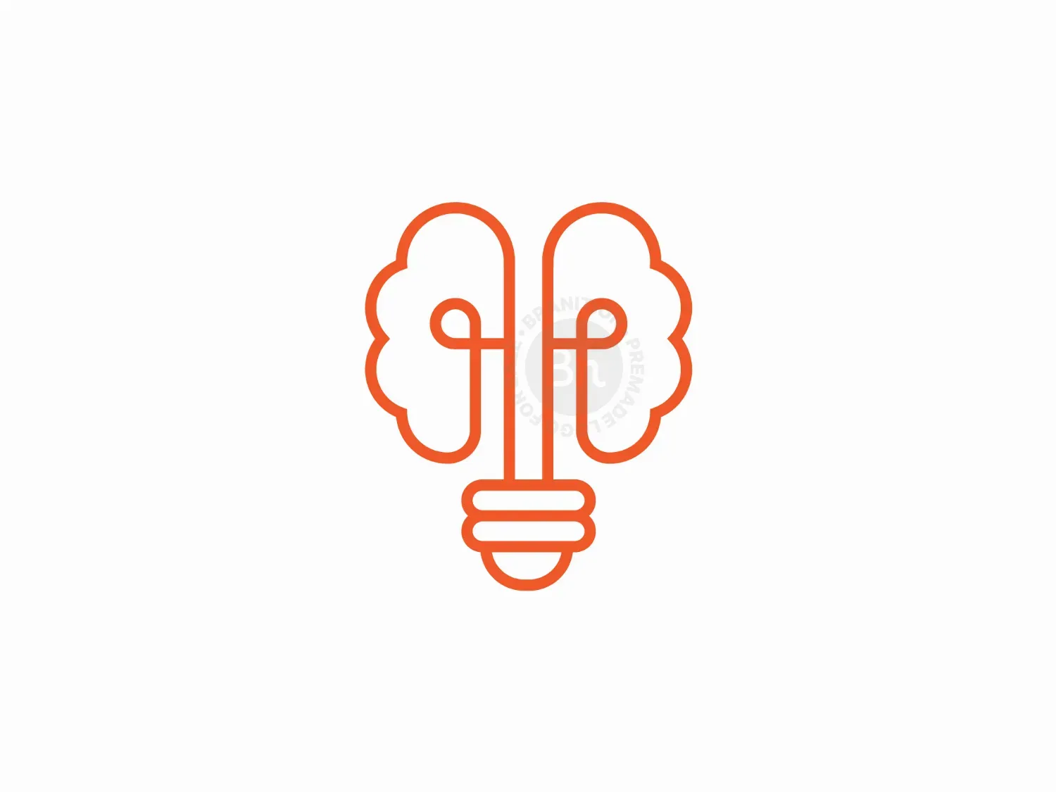 Abstract Brain Bulb Logo