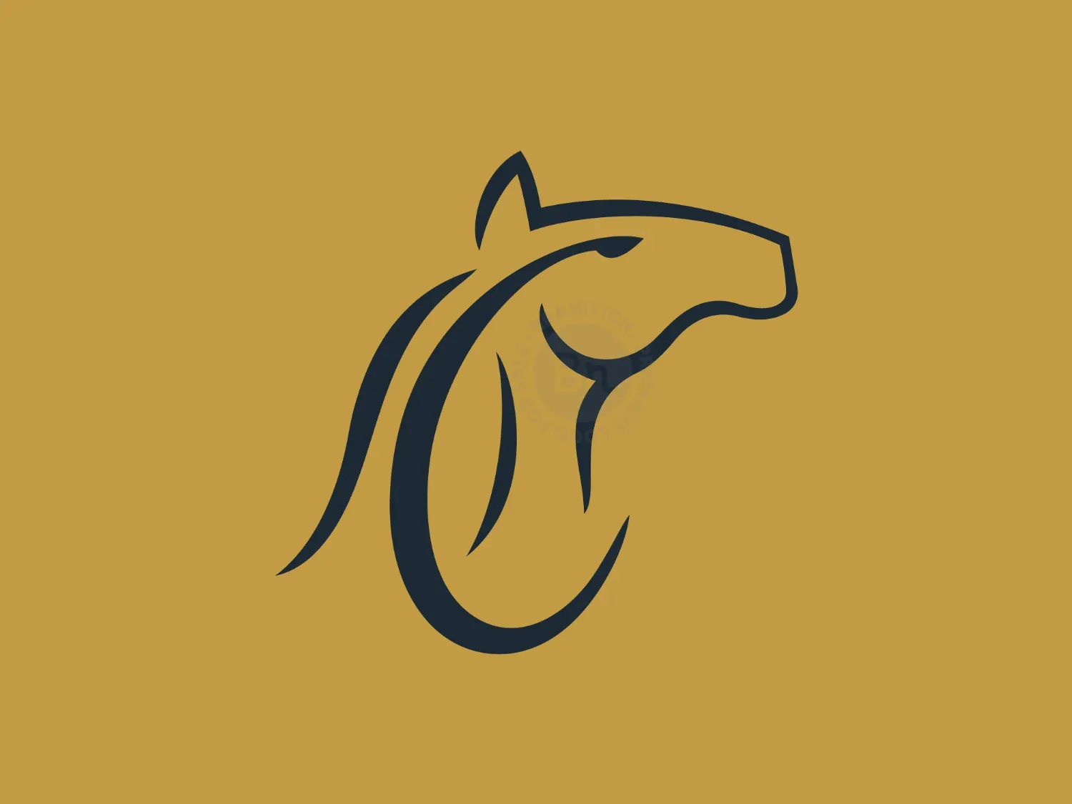 Letter C Horse Logo