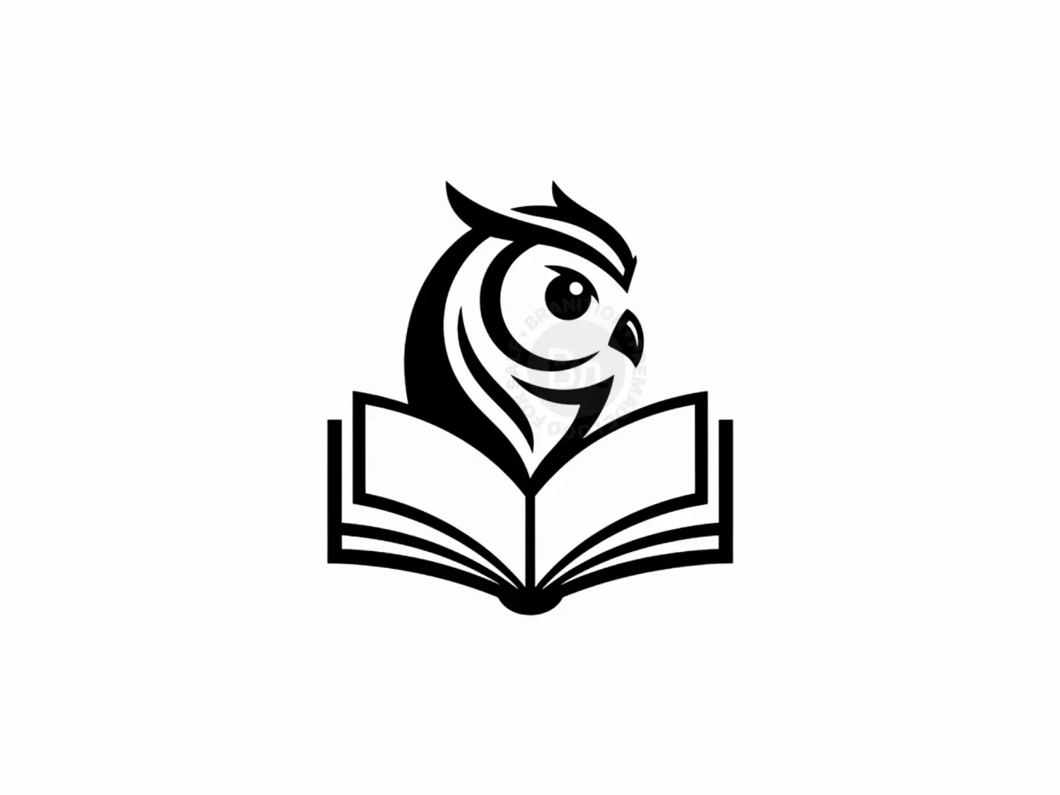 Wise Owl On Open Book Logo