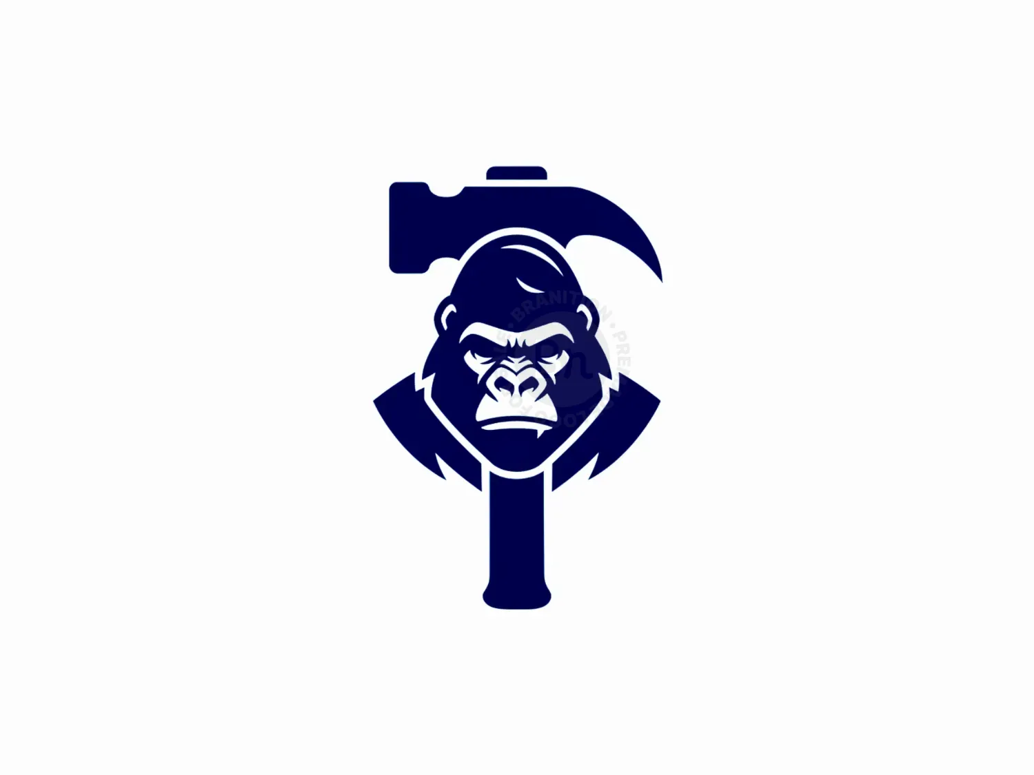 Strong Gorilla Hammer Mascot Logo