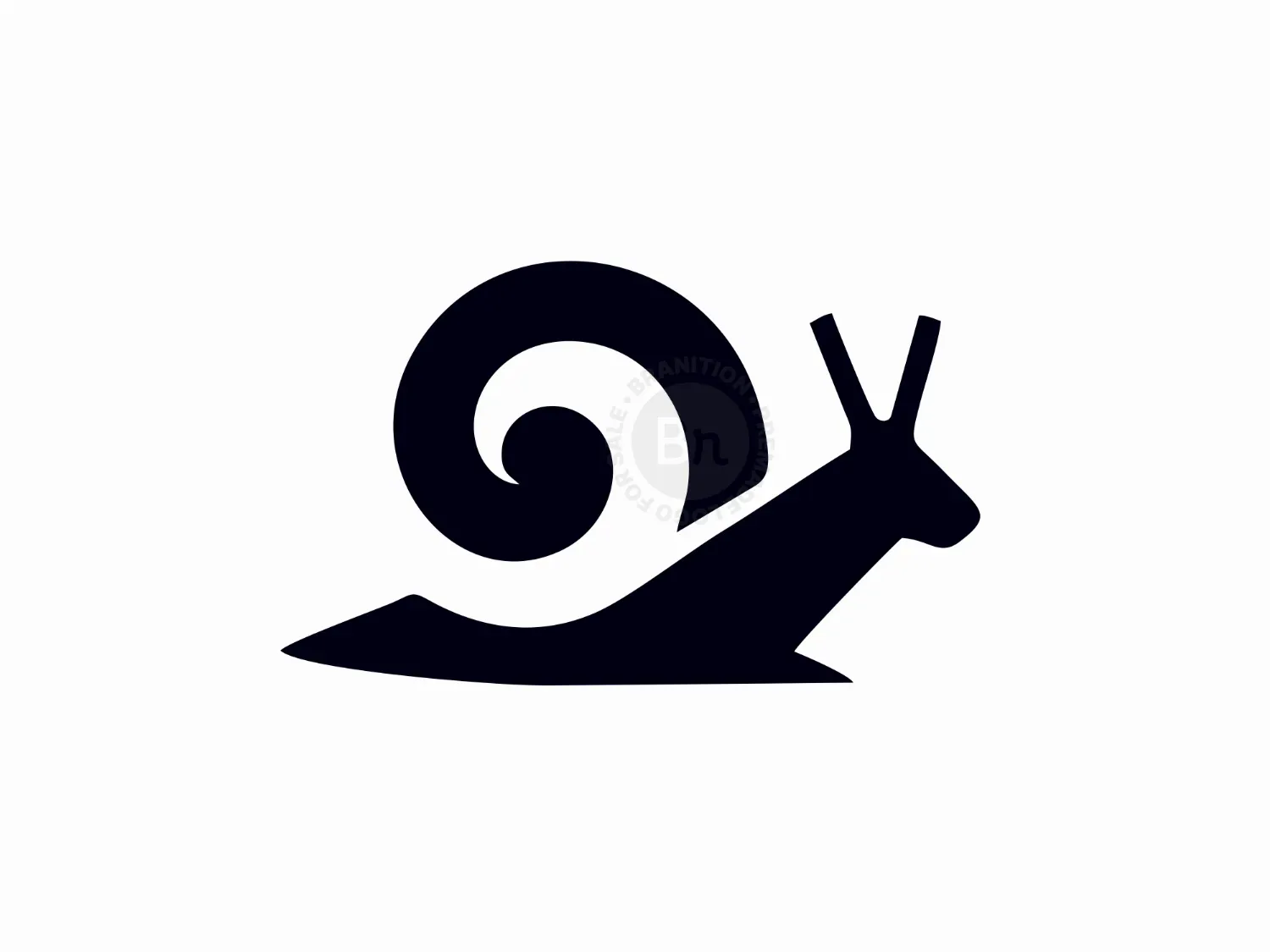 Sleek Minimal Snail Monogram Logo