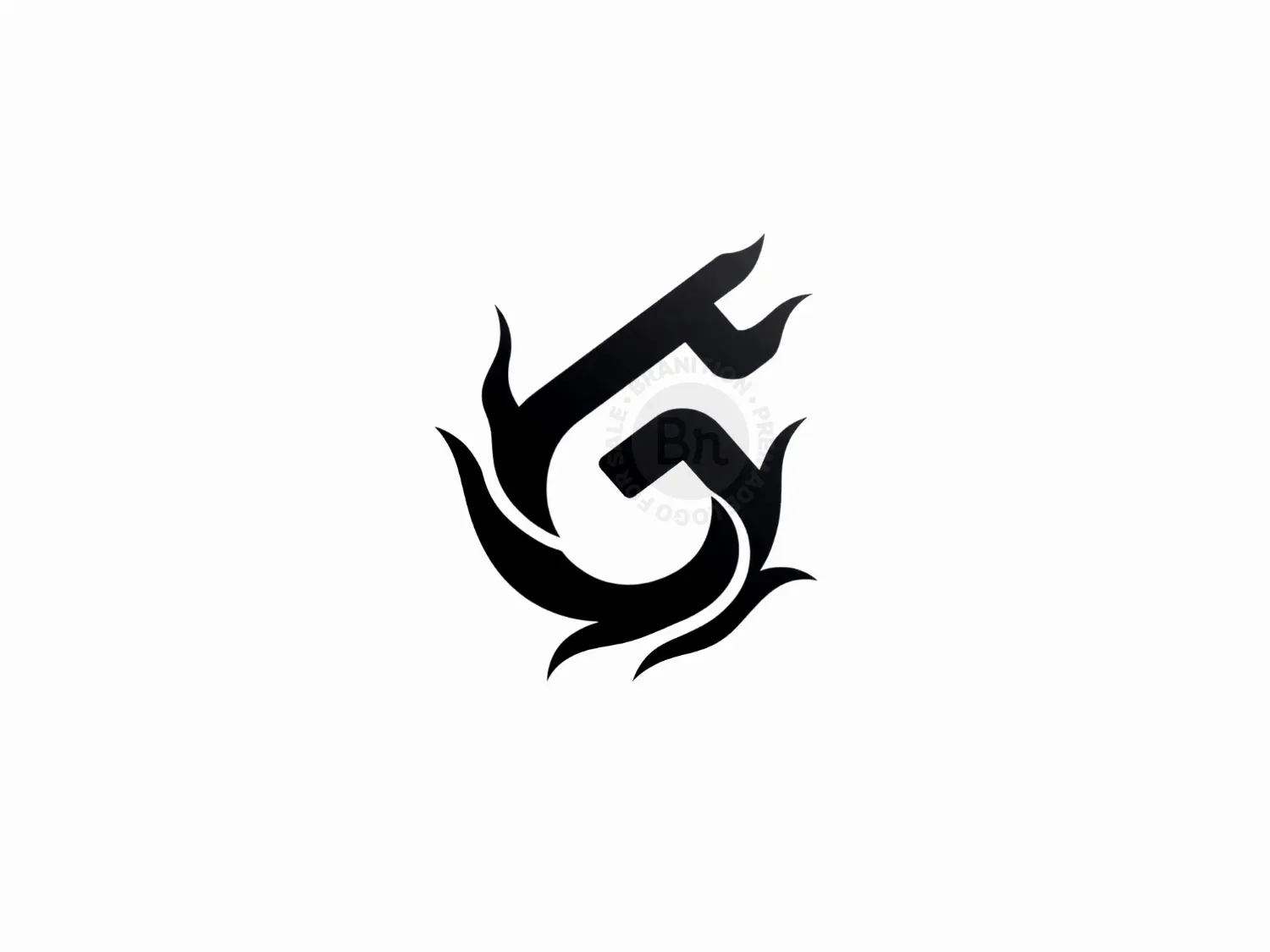 Fiery Gothic Monogram G Logo