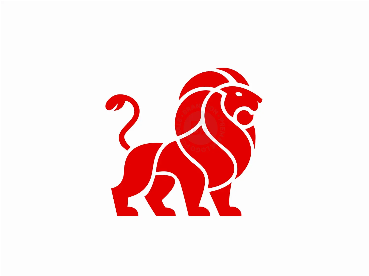 Red Lion Emblem Logo For Bold Brands
