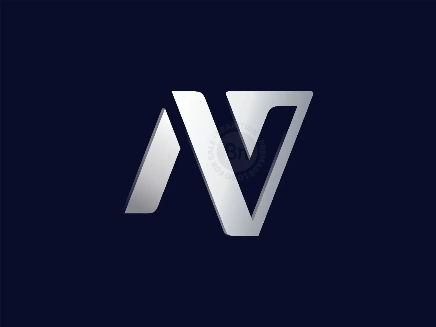 Letter NV Or VN Monogram Iconic Logo
