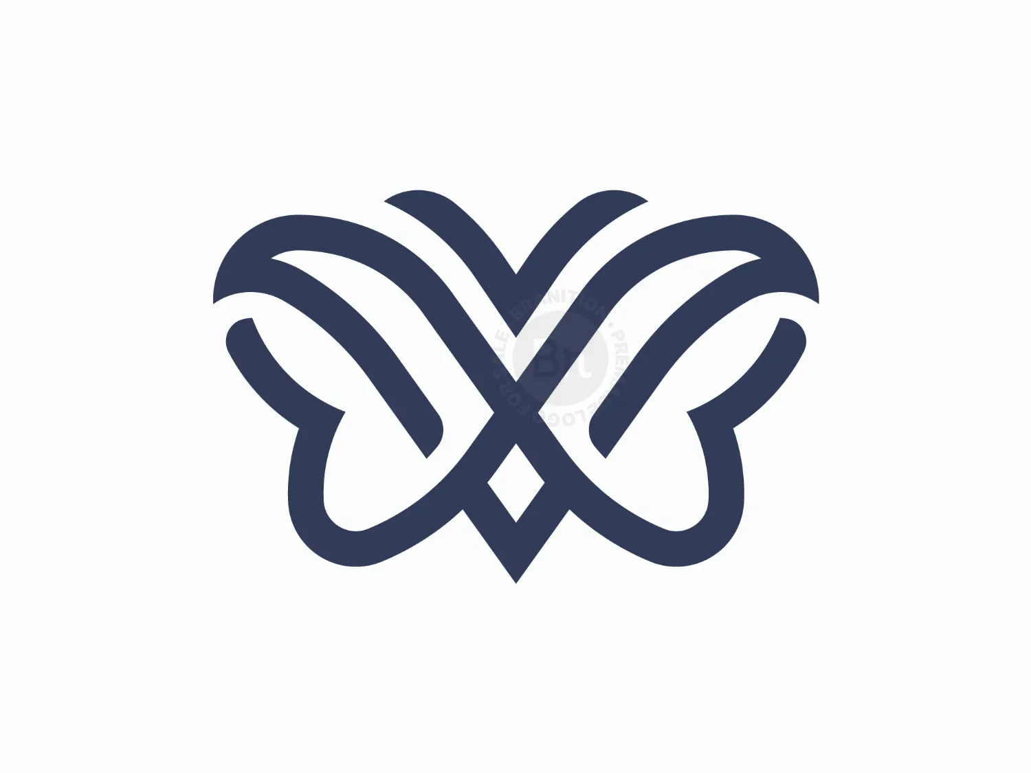 Letter V Butterfly Logo