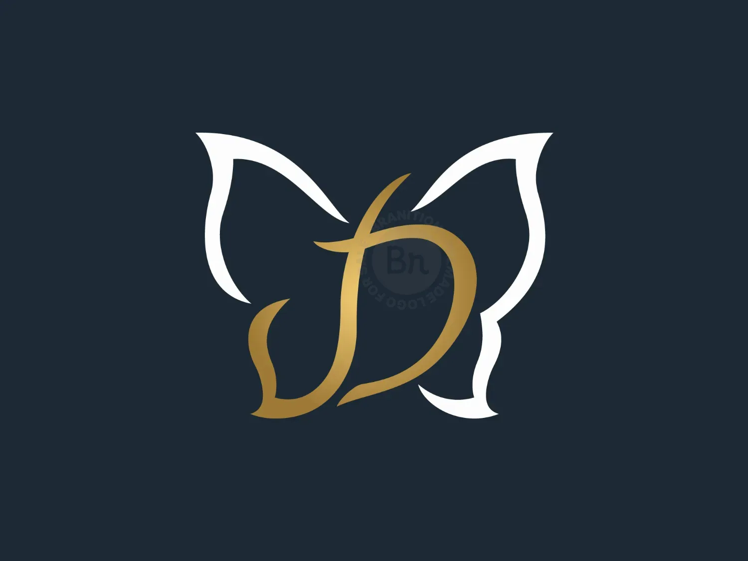 Letter D Butterfly Logo