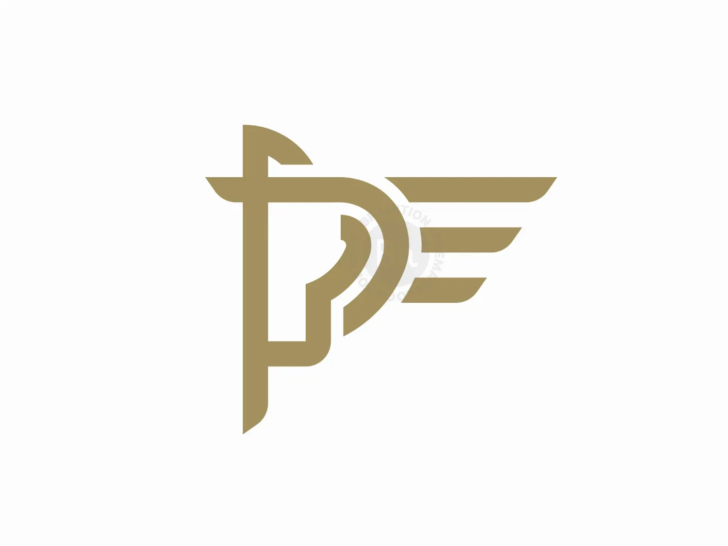 Letter P Pegasus Logo