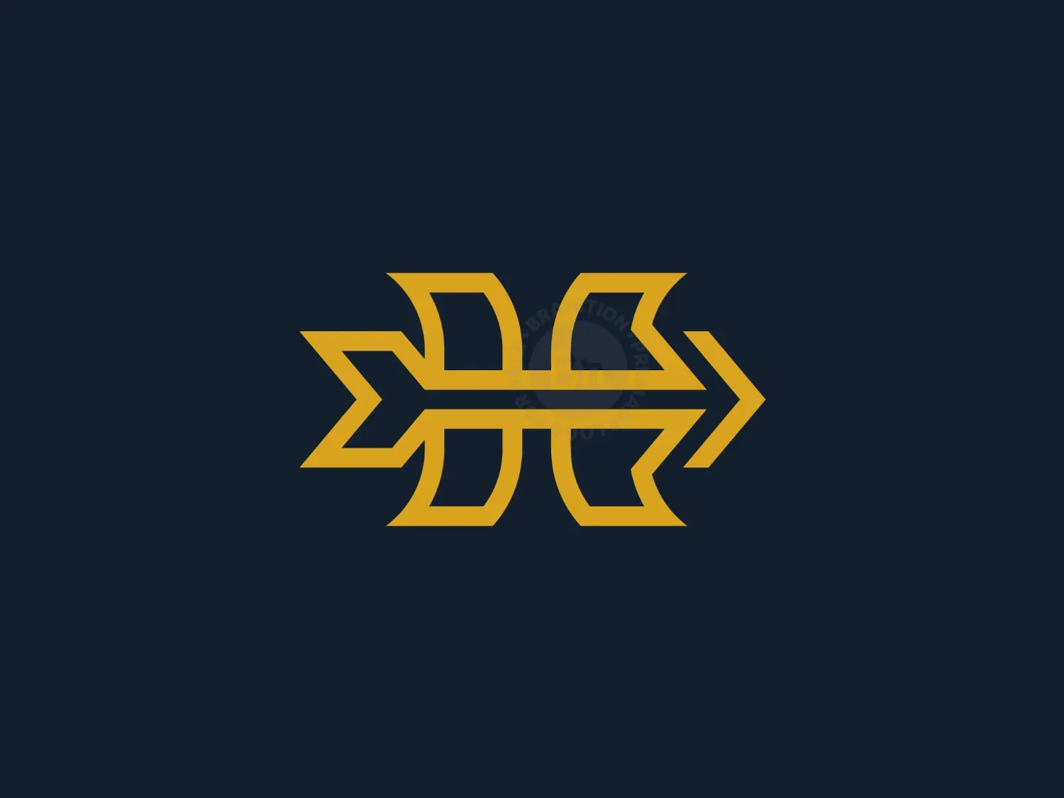 Luxury H Arrow Letter Mark Logo