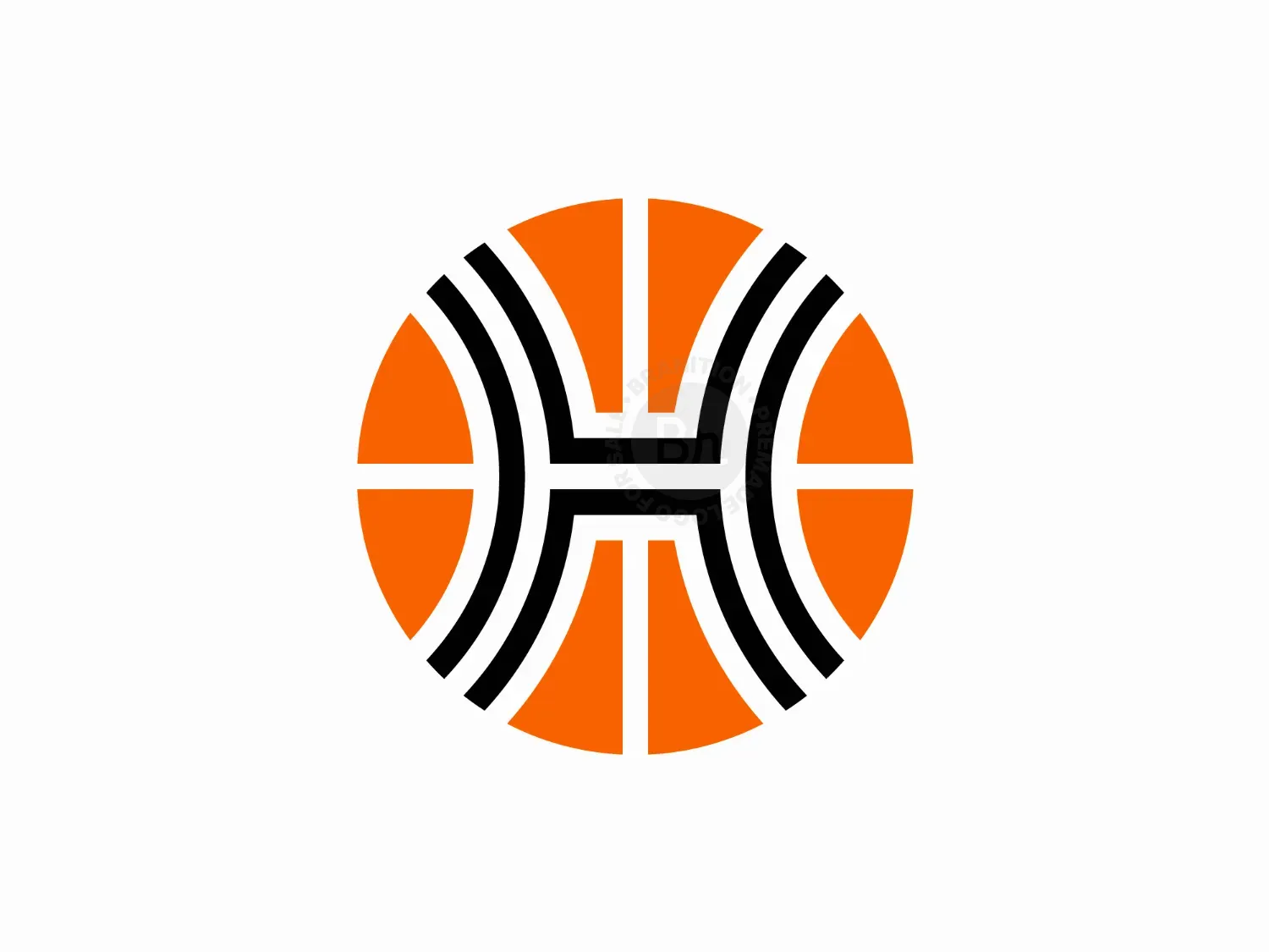 Basketball H Letter Mark Logo