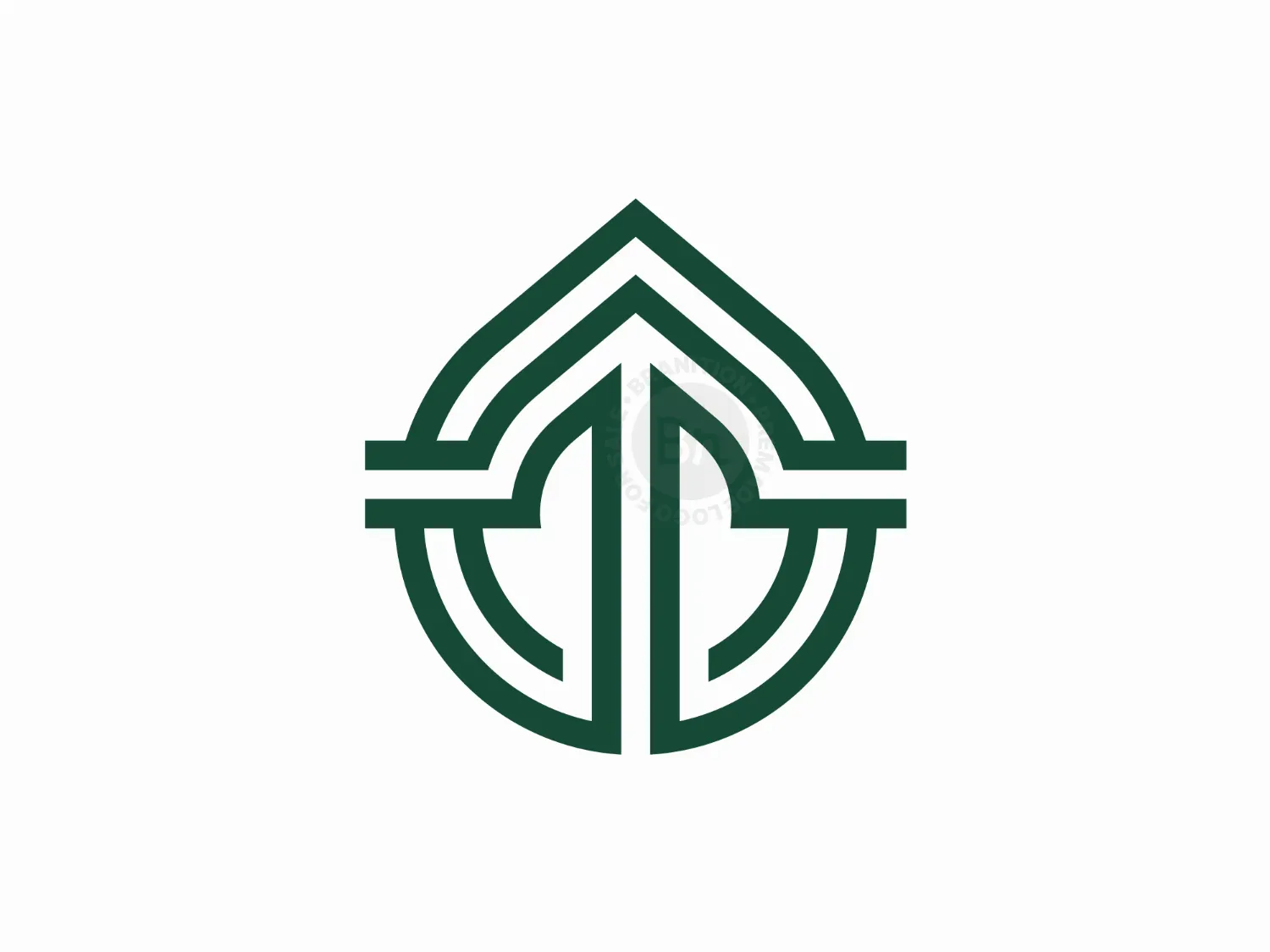 Mark Letter T Logo With Arrow And Drop Symbol