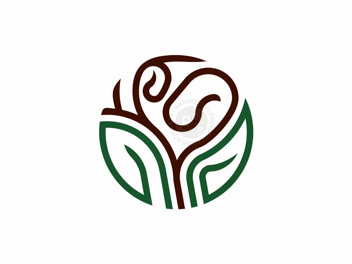 Monoline Coffee Tree Mark Logo